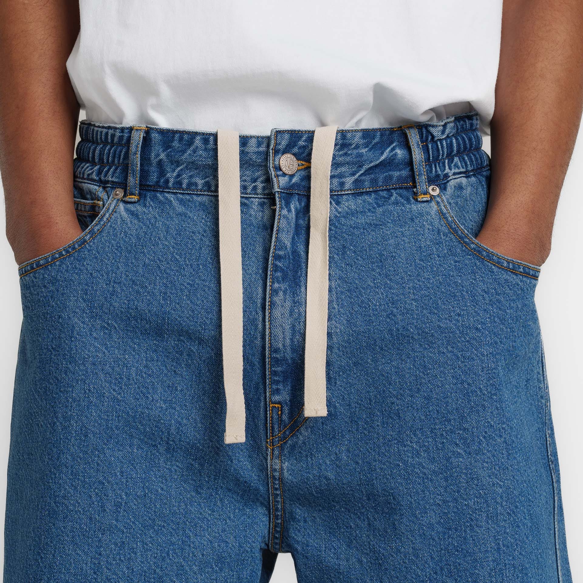 New Era Branded Warehouse Navy Jean Shorts