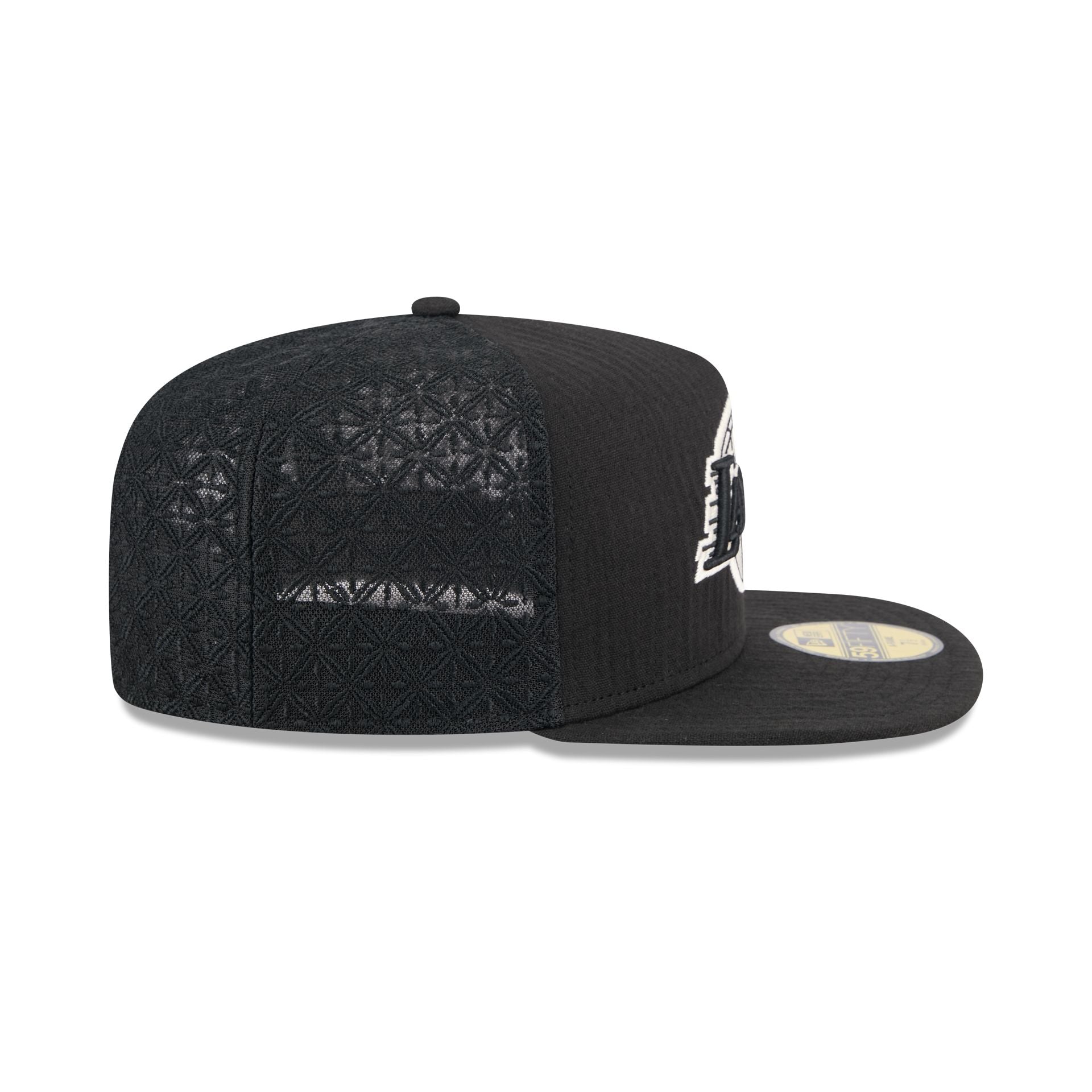 Los Angeles Lakers Black Mesh 59FIFTY A-Frame Fitted Hat