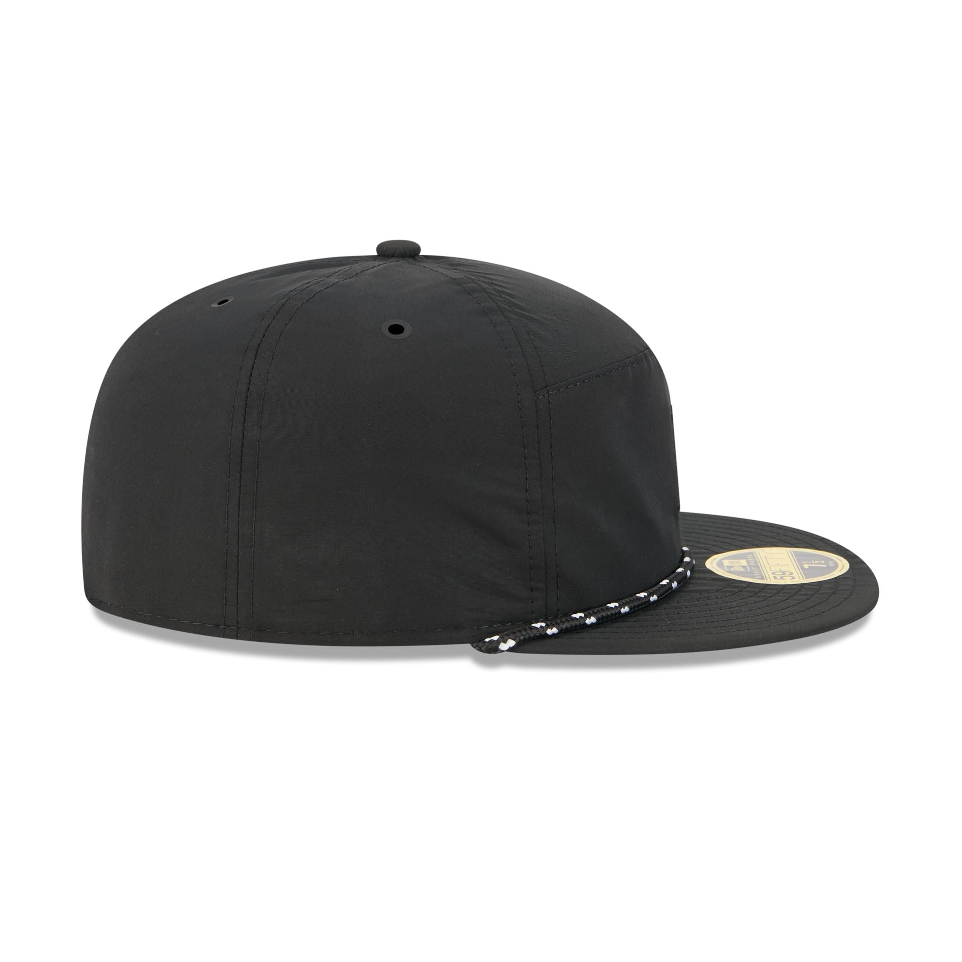 Oakland Athletics Black Poly Rope Split Panel 59FIFTY Fitted Hat