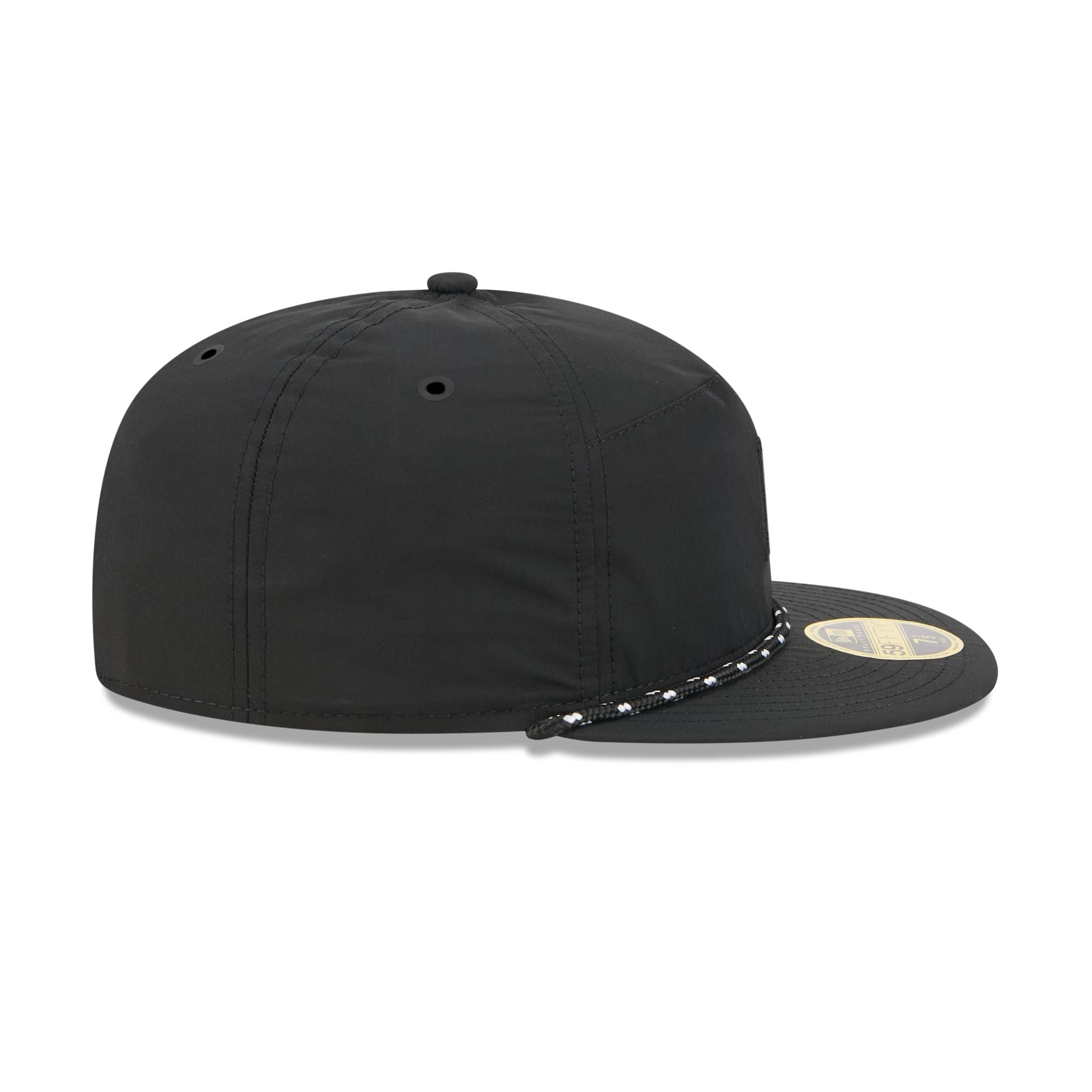 Philadelphia Phillies Black Poly Rope Split Panel 59FIFTY Fitted Hat