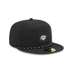 Los Angeles Kings Black Poly Rope Split Panel 59FIFTY Fitted Hat