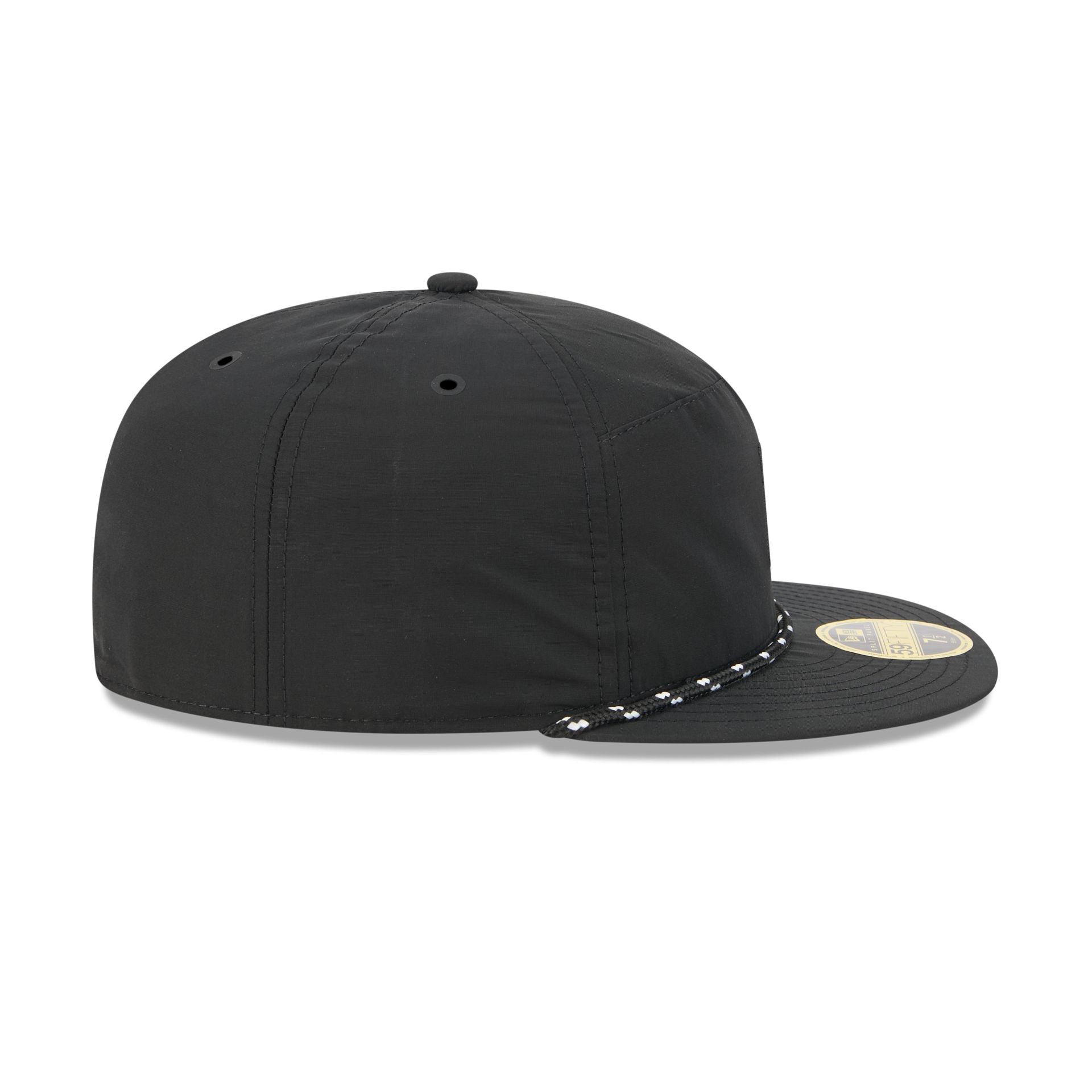 Las Vegas Raiders Black Poly Rope Split Panel 59FIFTY Fitted Hat