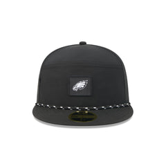 Philadelphia Eagles Black Poly Rope Split Panel 59FIFTY Fitted Hat