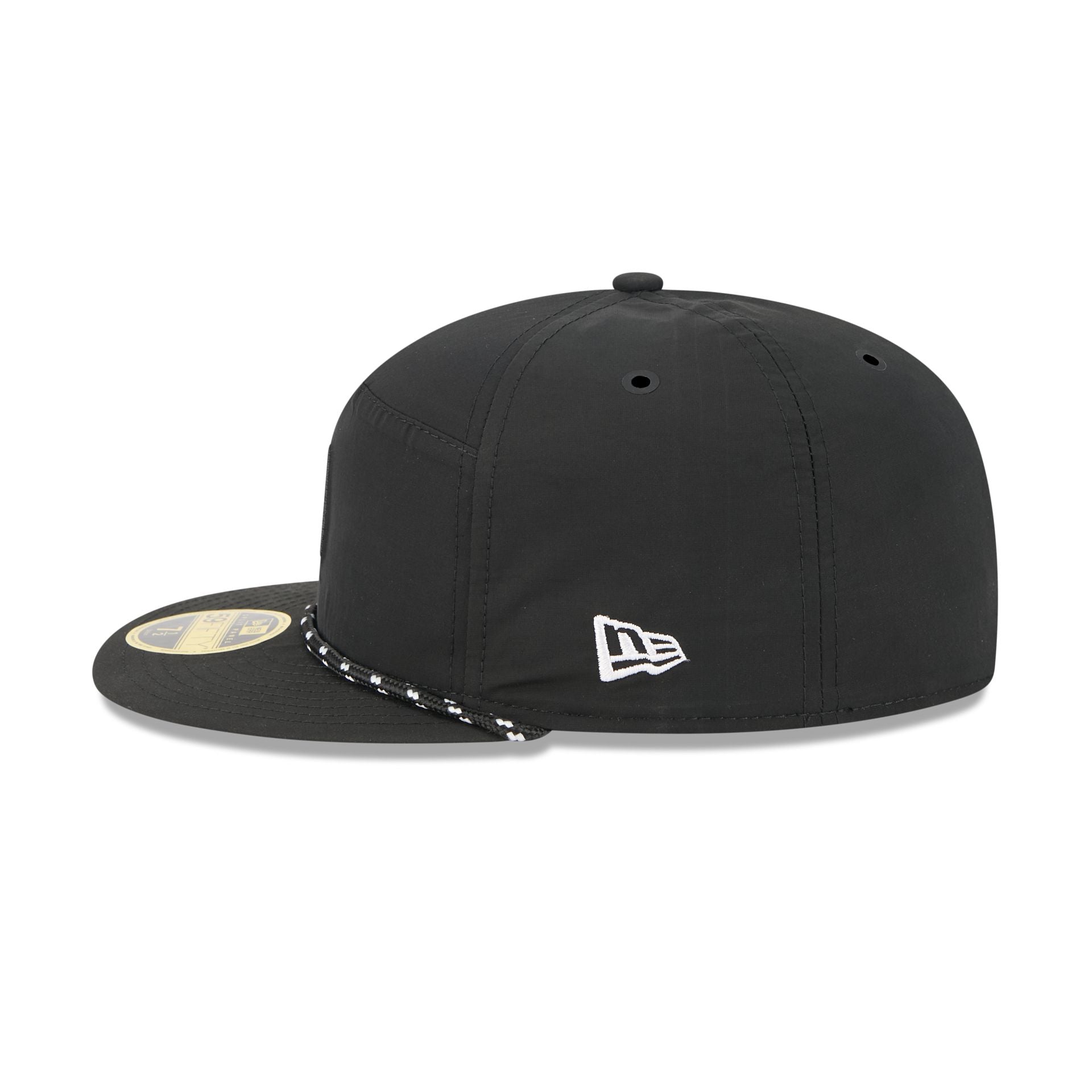Philadelphia Eagles Black Poly Rope Split Panel 59FIFTY Fitted Hat