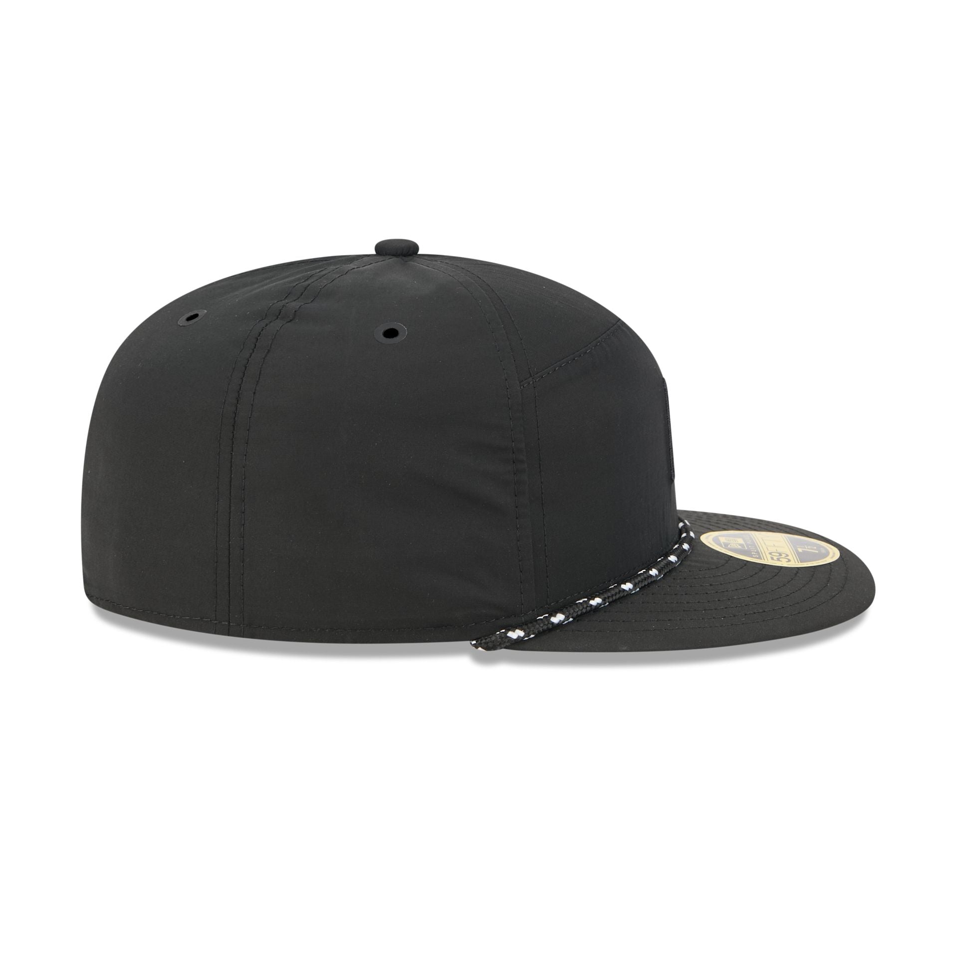 Philadelphia Eagles Black Poly Rope Split Panel 59FIFTY Fitted Hat