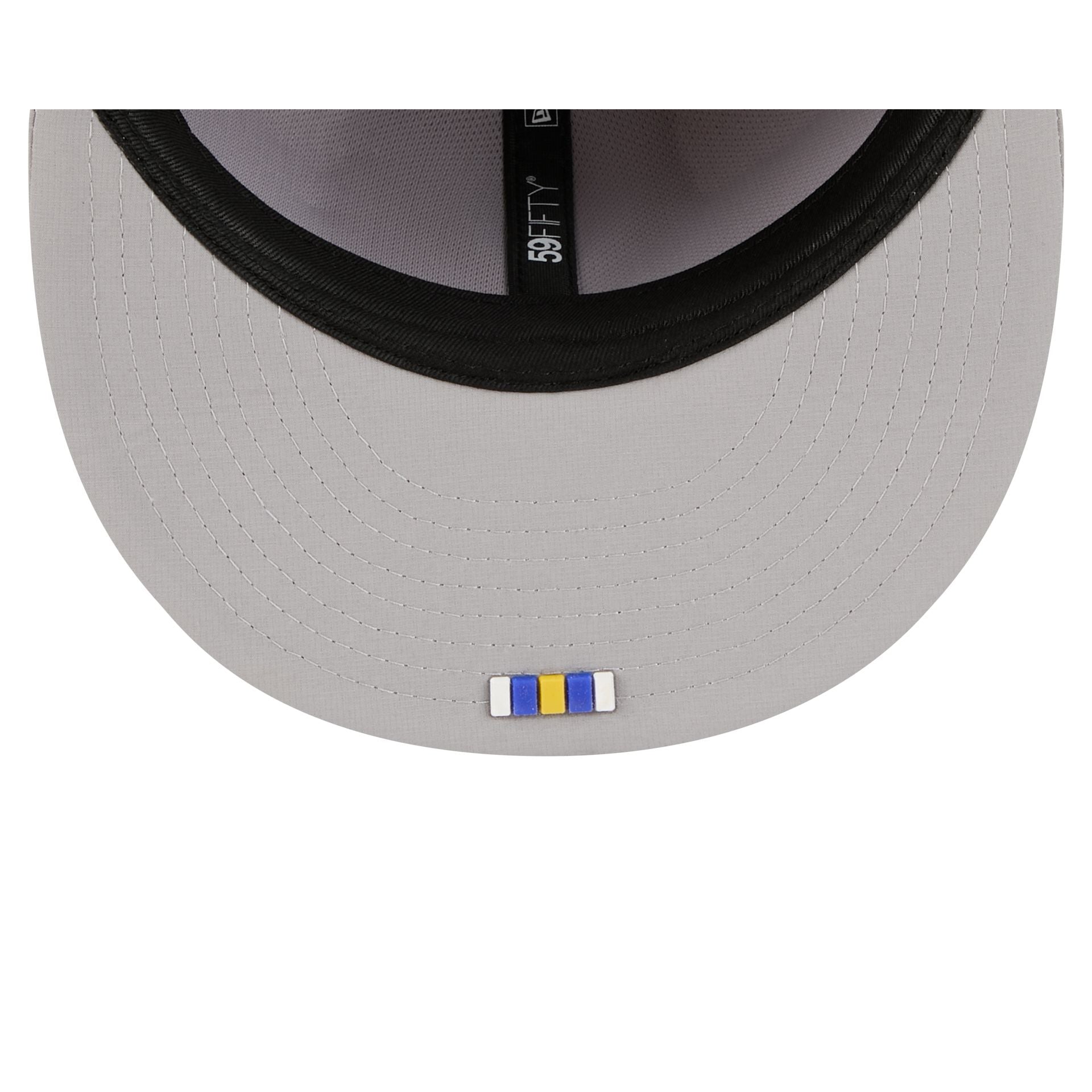 Los Angeles Rams 2025 Sideline Hot Weather Gray 59FIFTY Fitted Hat