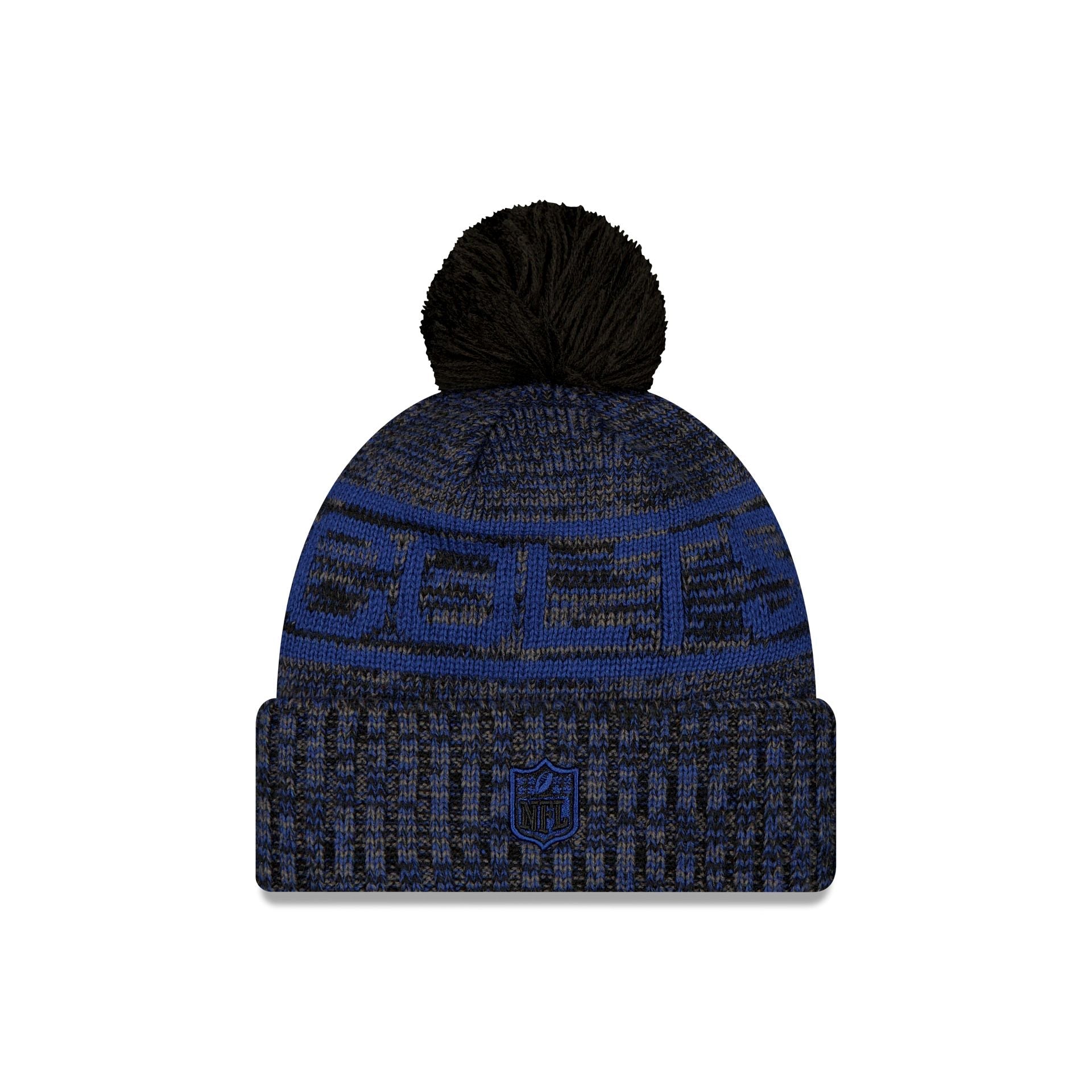 Indianapolis Colts 2025 Sideline Cold Weather Black Pom Knit Hat