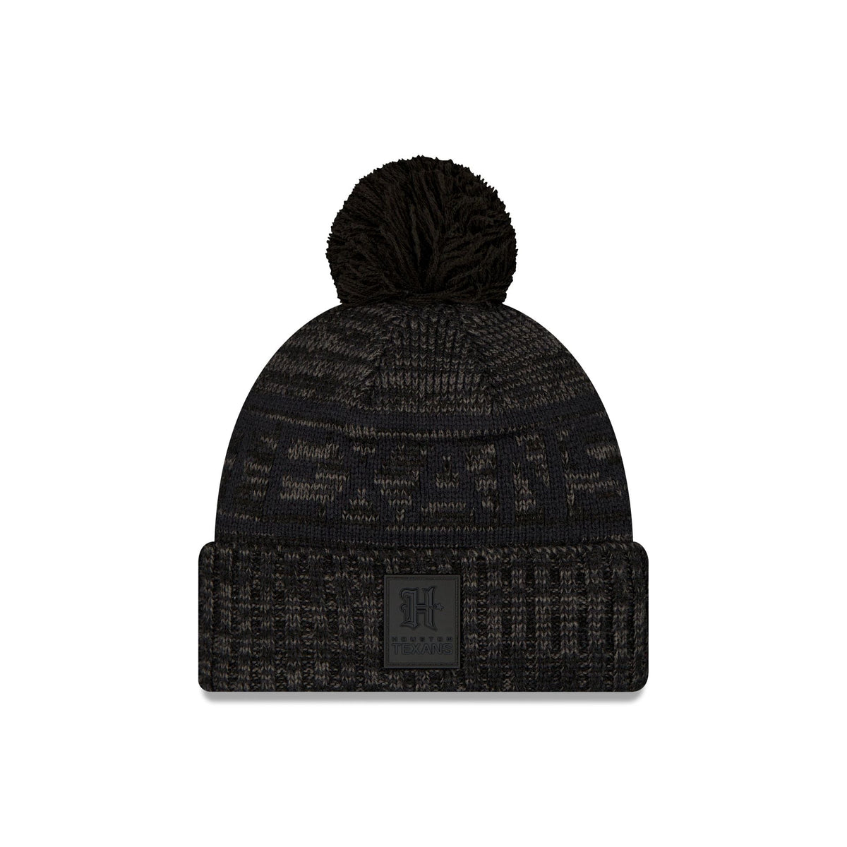 Houston Texans 2025 Sideline Cold Weather Black H Pom Knit Hat