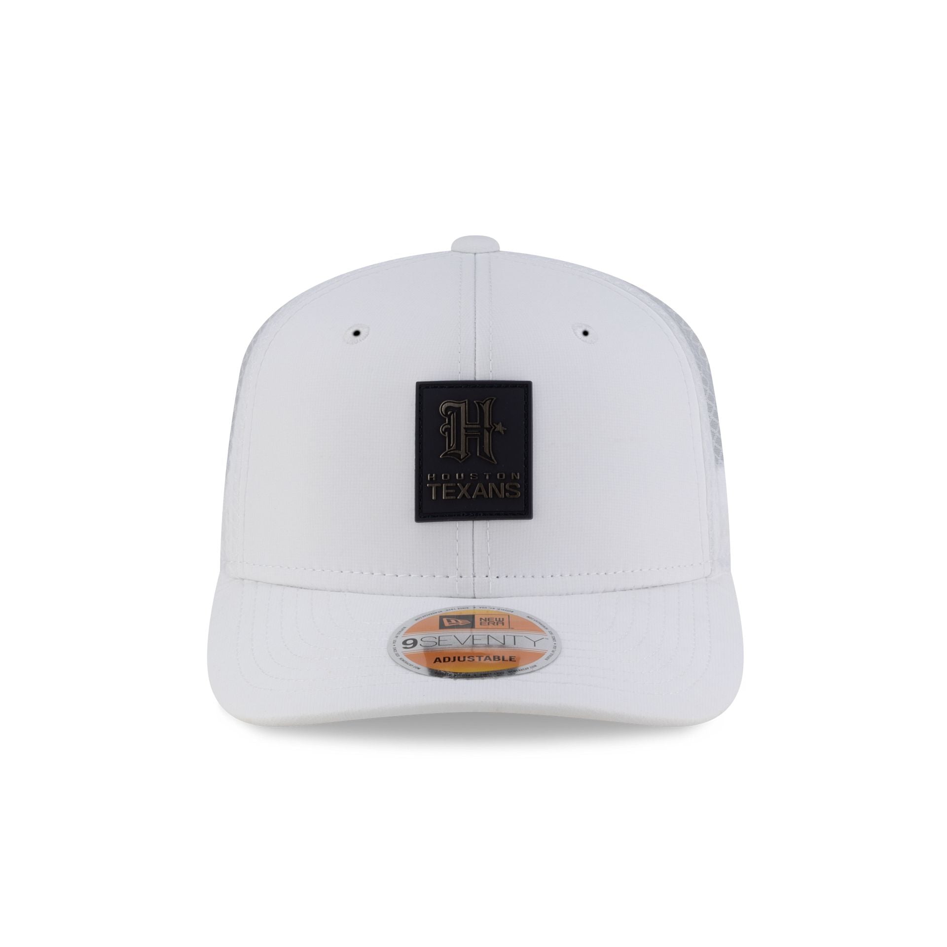 Houston Texans 2025 Sideline Hot Weather White H 9SEVENTY Trucker Hat