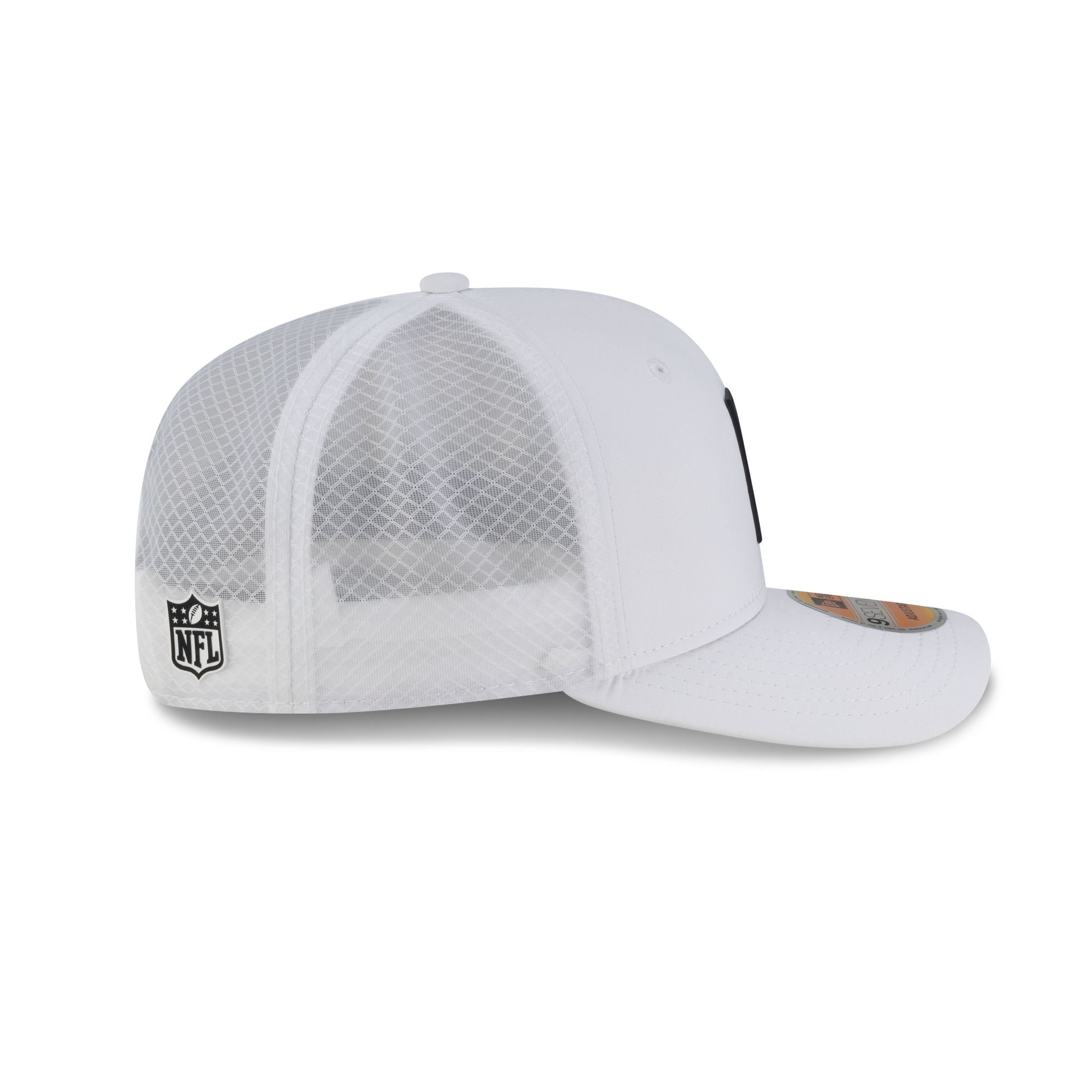 Houston Texans 2025 Sideline Hot Weather White H 9SEVENTY Trucker Hat