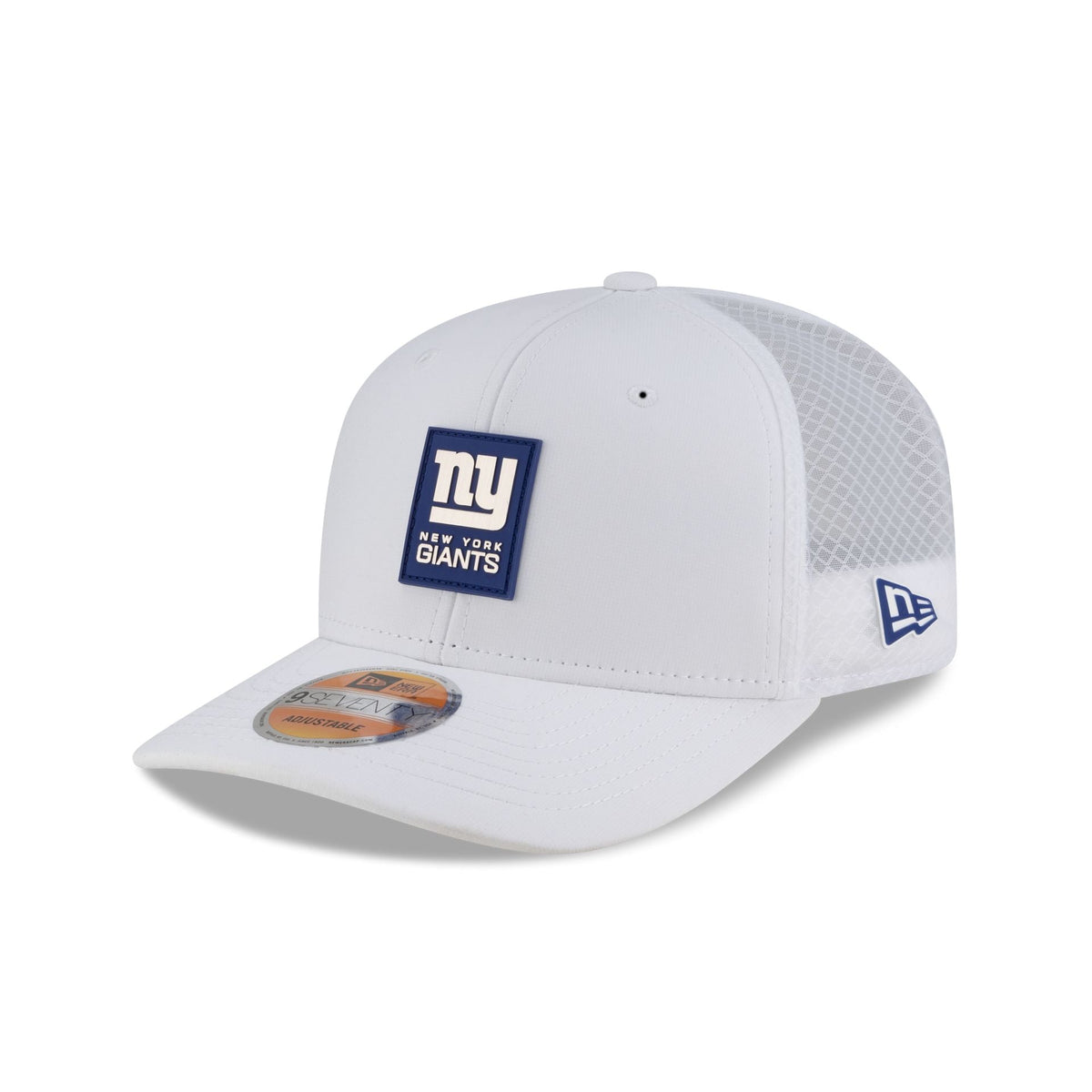 New York Giants 2025 Sideline Hot Weather White 9SEVENTY Trucker Hat