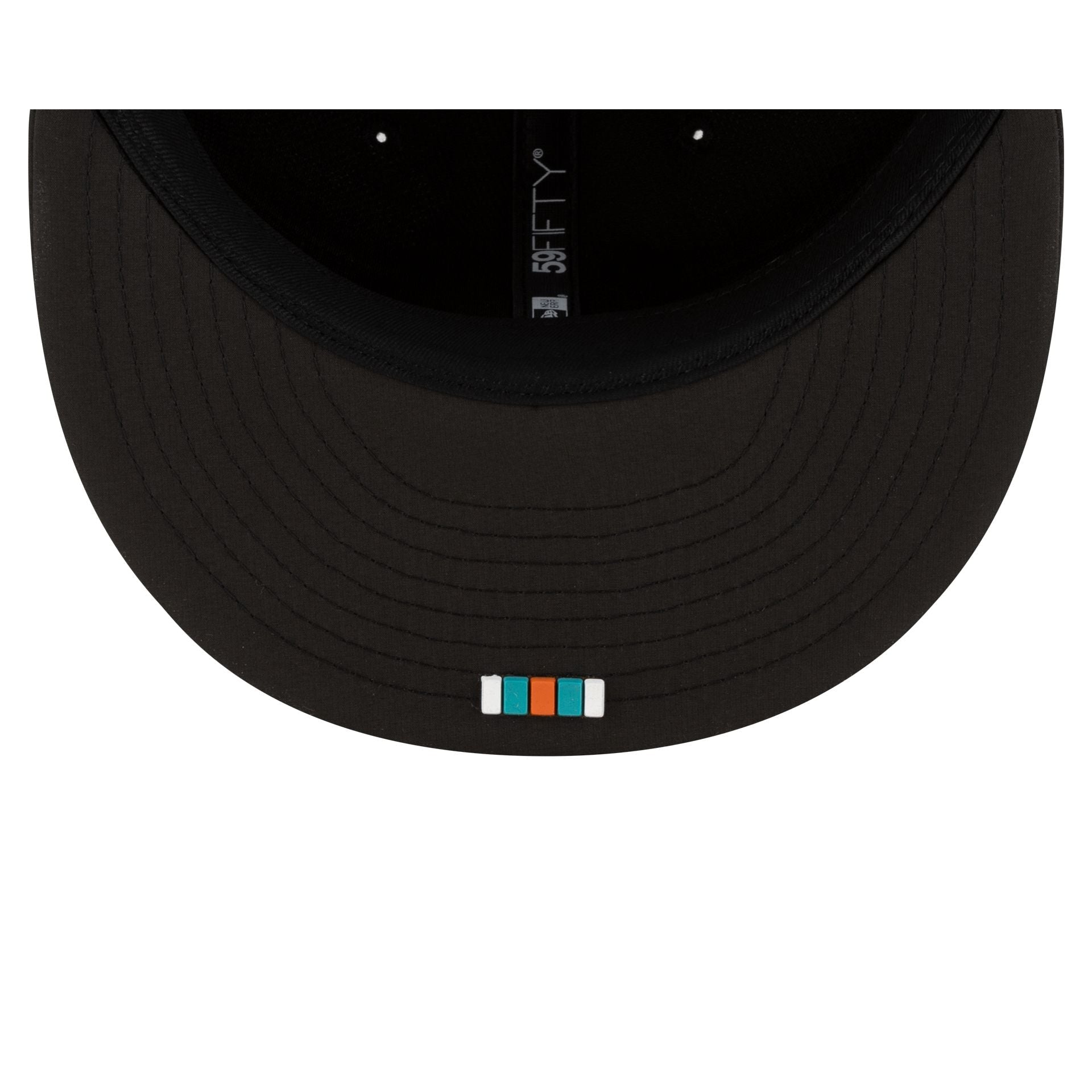 Miami Dolphins 2025 Sideline Hot Weather Black 59FIFTY Fitted Hat