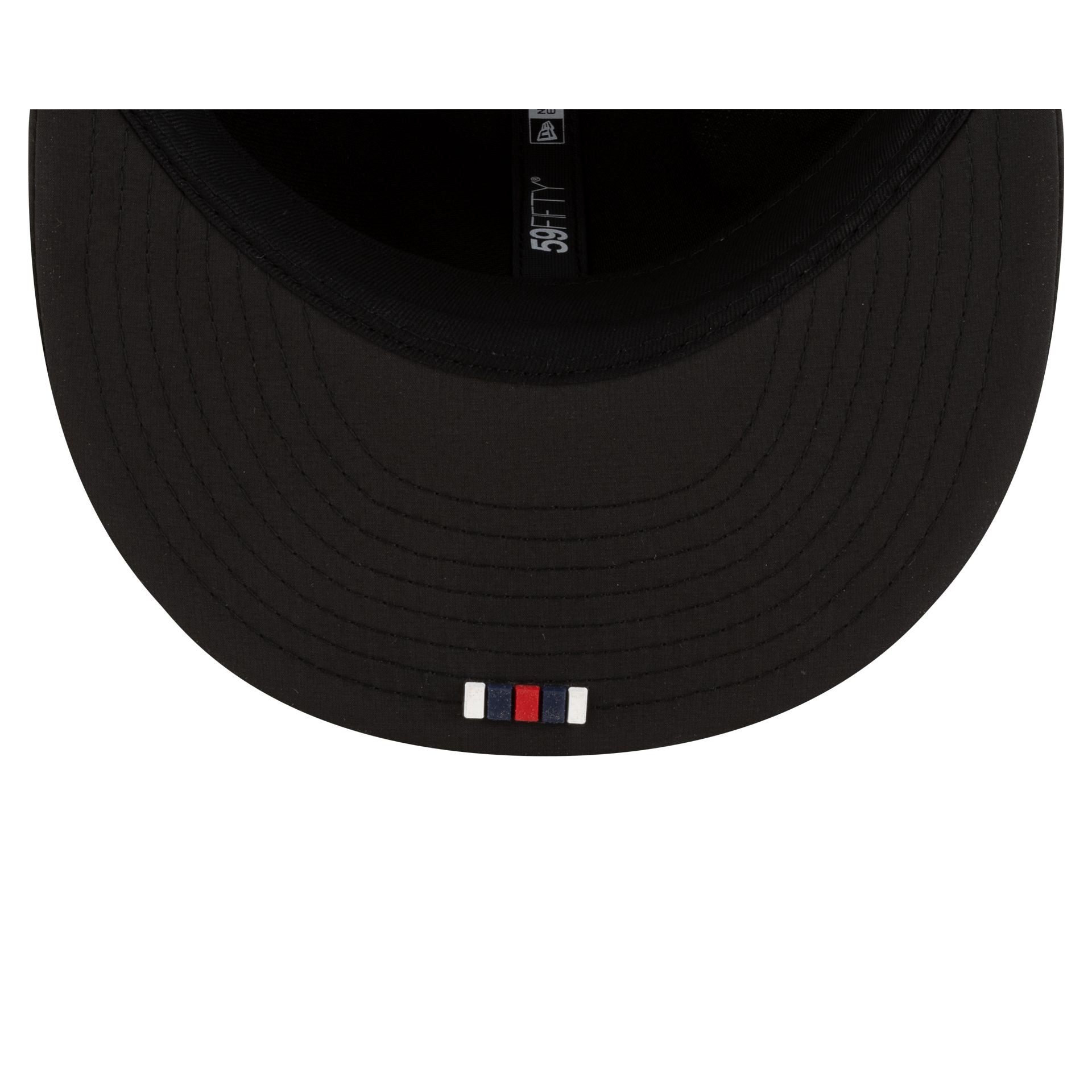 New England Patriots 2025 Sideline Hot Weather Black 59FIFTY Fitted Hat