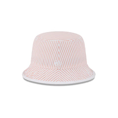 New Era Cap Peach Pinstripe Bucket Hat