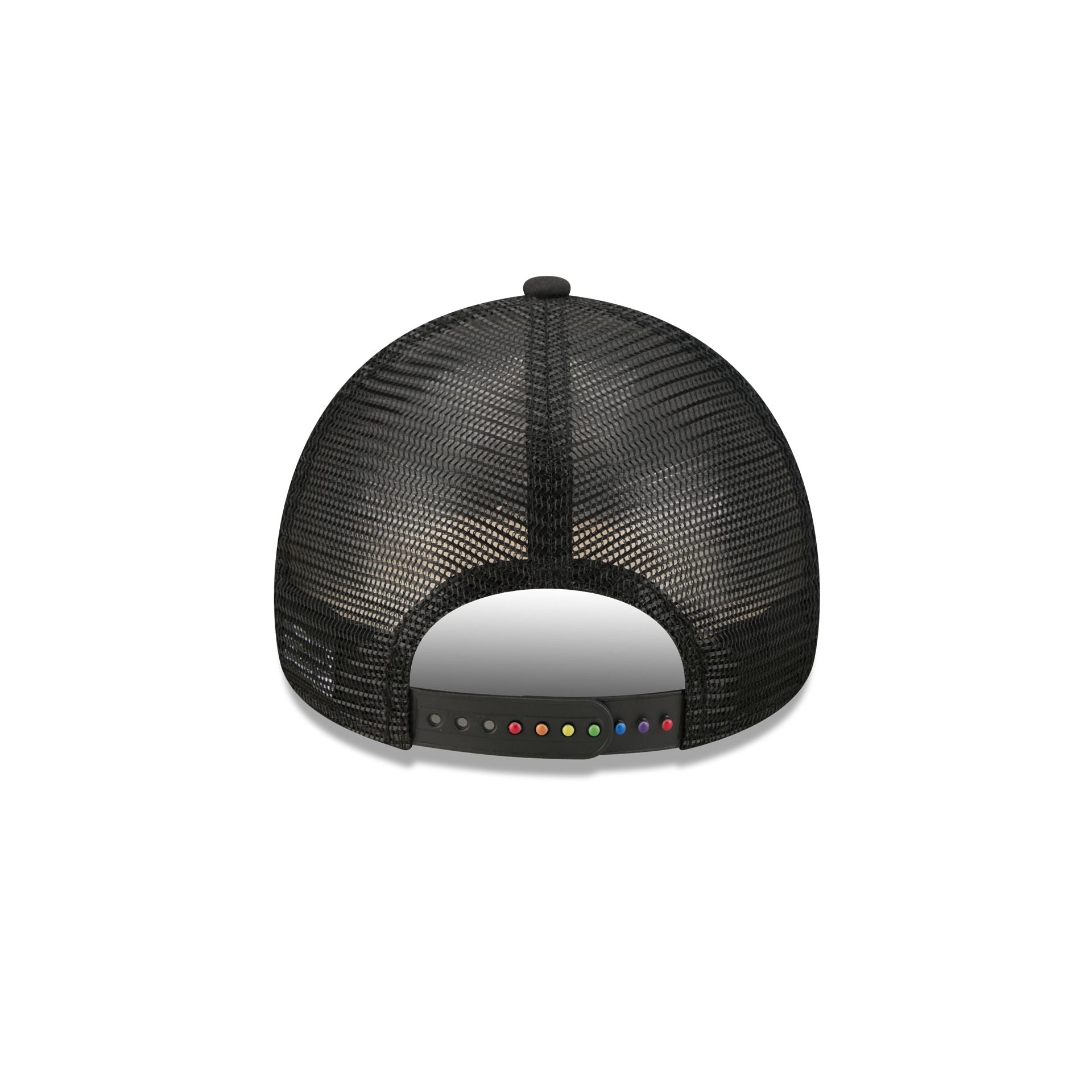 New York Knicks Rainbow Wordmark 9FORTY A-Frame Trucker Hat