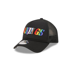 Los Angeles Kings Rainbow Wordmark 9FORTY A-Frame Trucker Hat