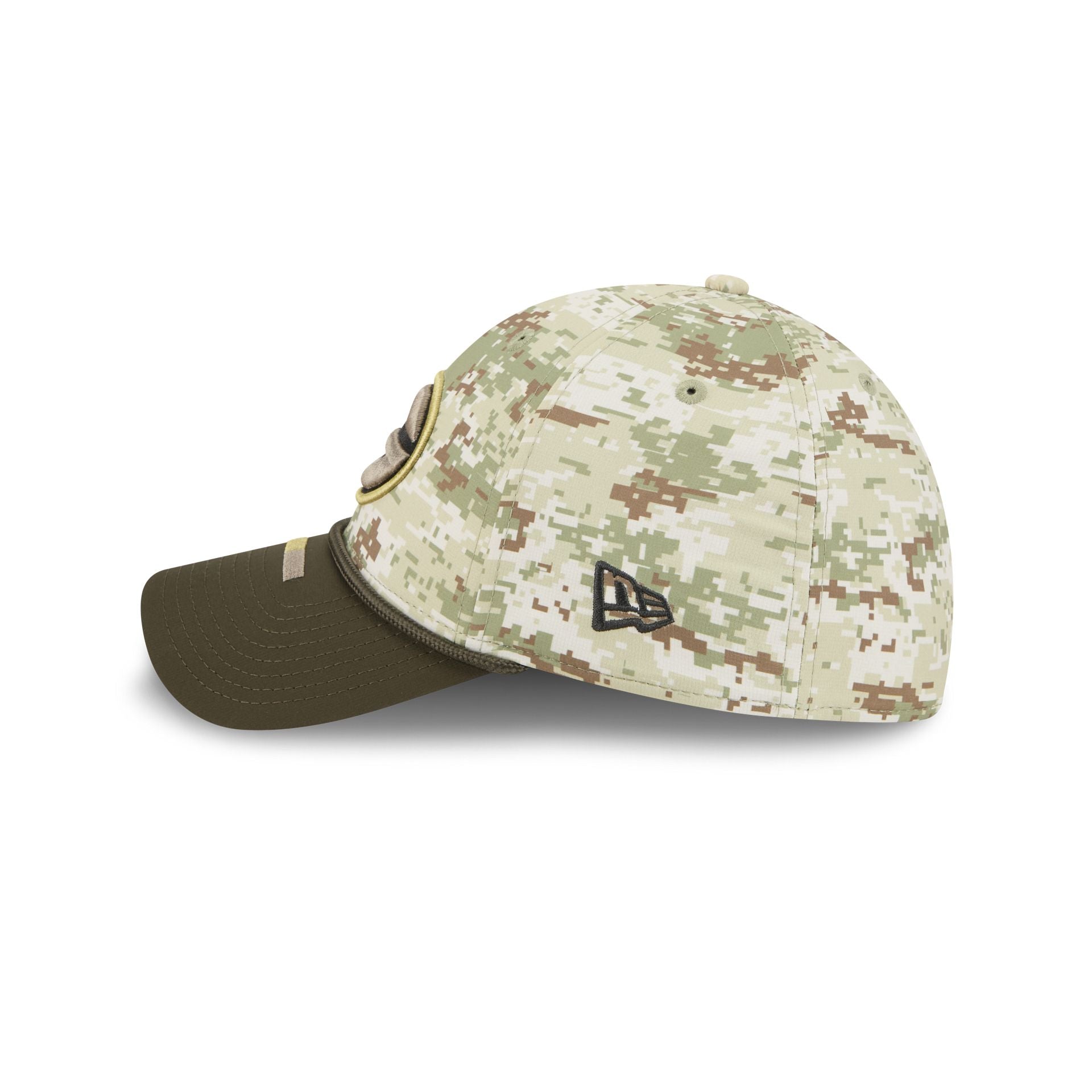 Green Bay Packers 2025 Salute to Service Digi Camo 39THIRTY Stretch Fit Hat