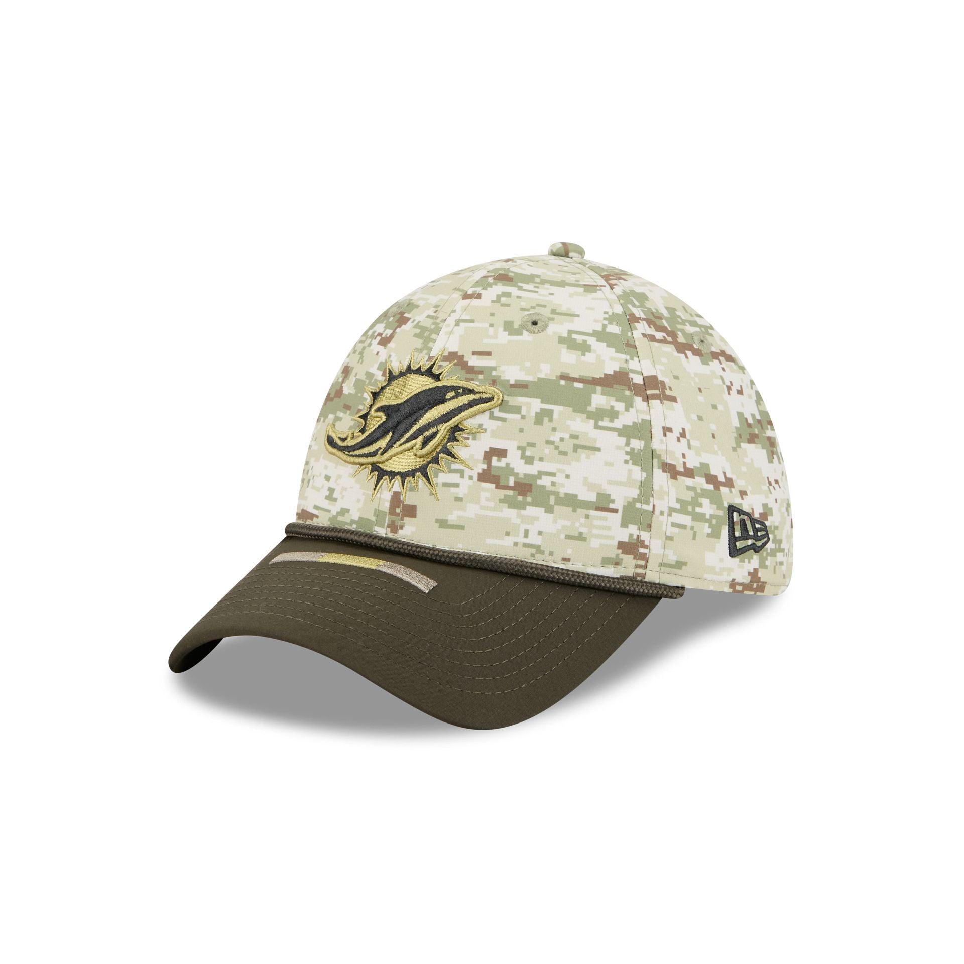 Miami Dolphins 2025 Salute to Service Digi Camo 39THIRTY Stretch Fit Hat