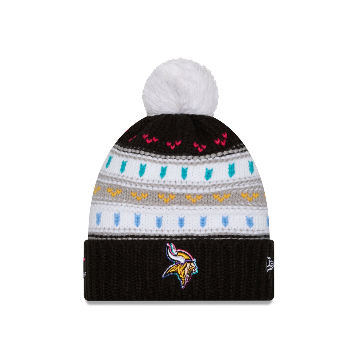 Minnesota Vikings 2025 Crucial Catch Women's Pom Knit Hat