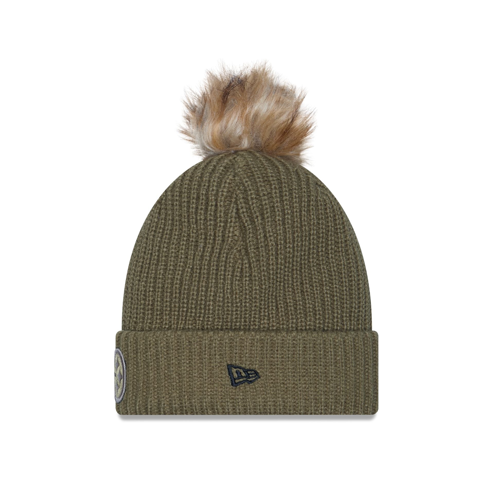 Pittsburgh Steelers 2025 Salute to Service Women's Pom Knit Hat