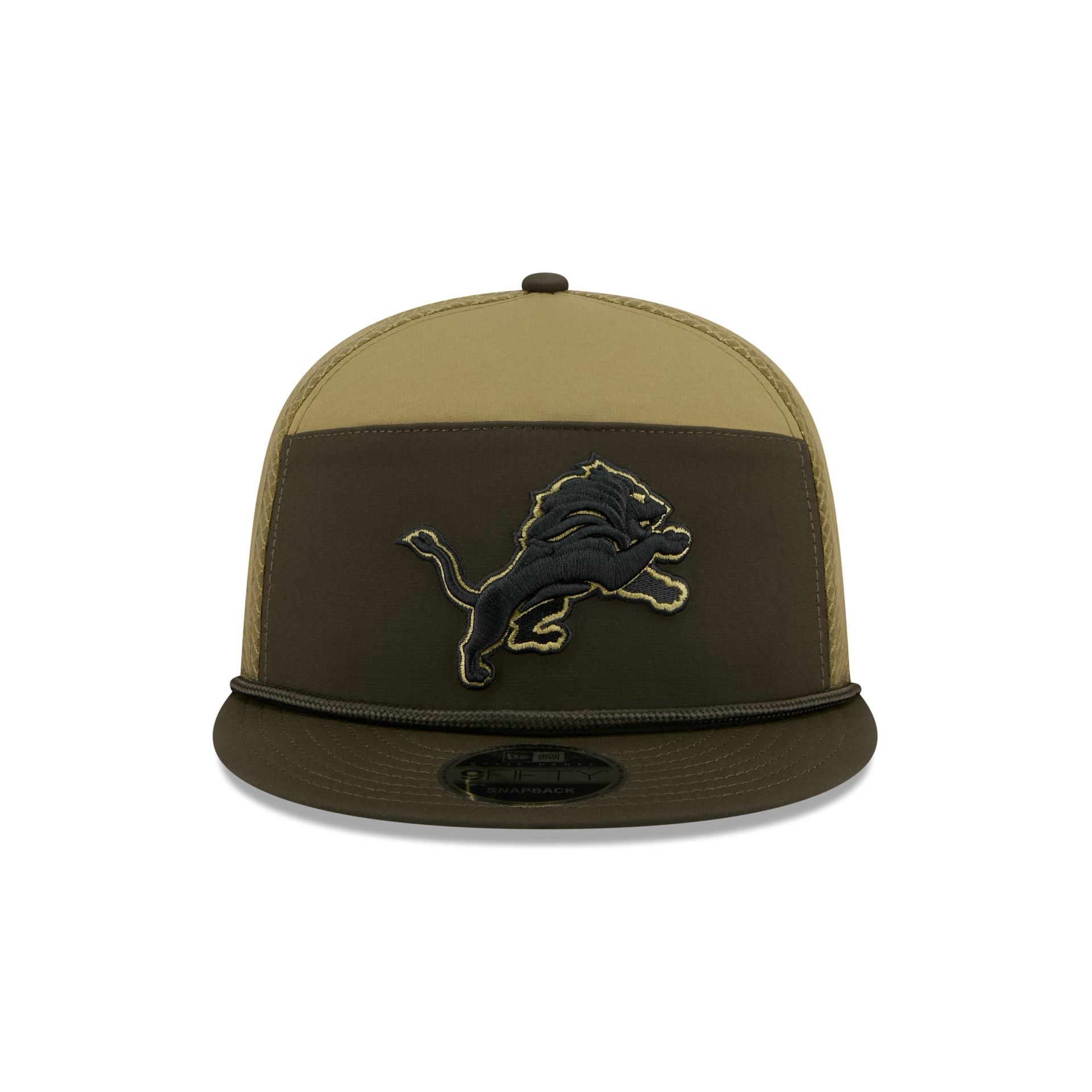 Detroit Lions 2025 Salute to Service Split Panel 9FIFTY Trucker Hat
