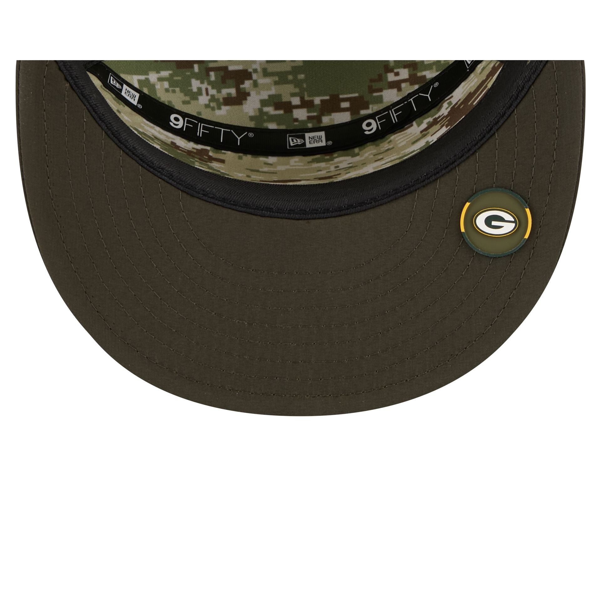 Green Bay Packers 2025 Salute to Service Split Panel 9FIFTY Trucker Hat