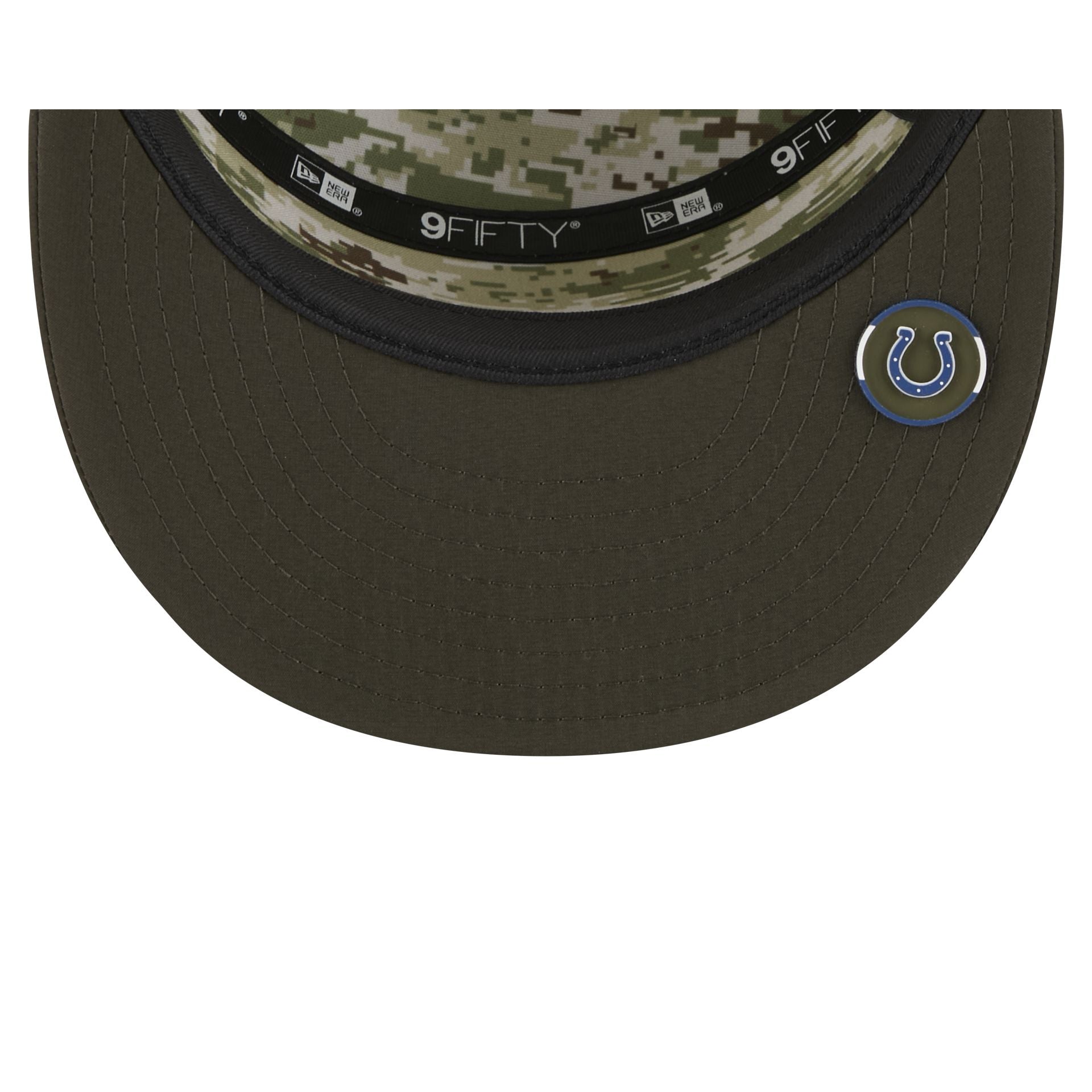 Indianapolis Colts 2025 Salute to Service Split Panel 9FIFTY Trucker Hat