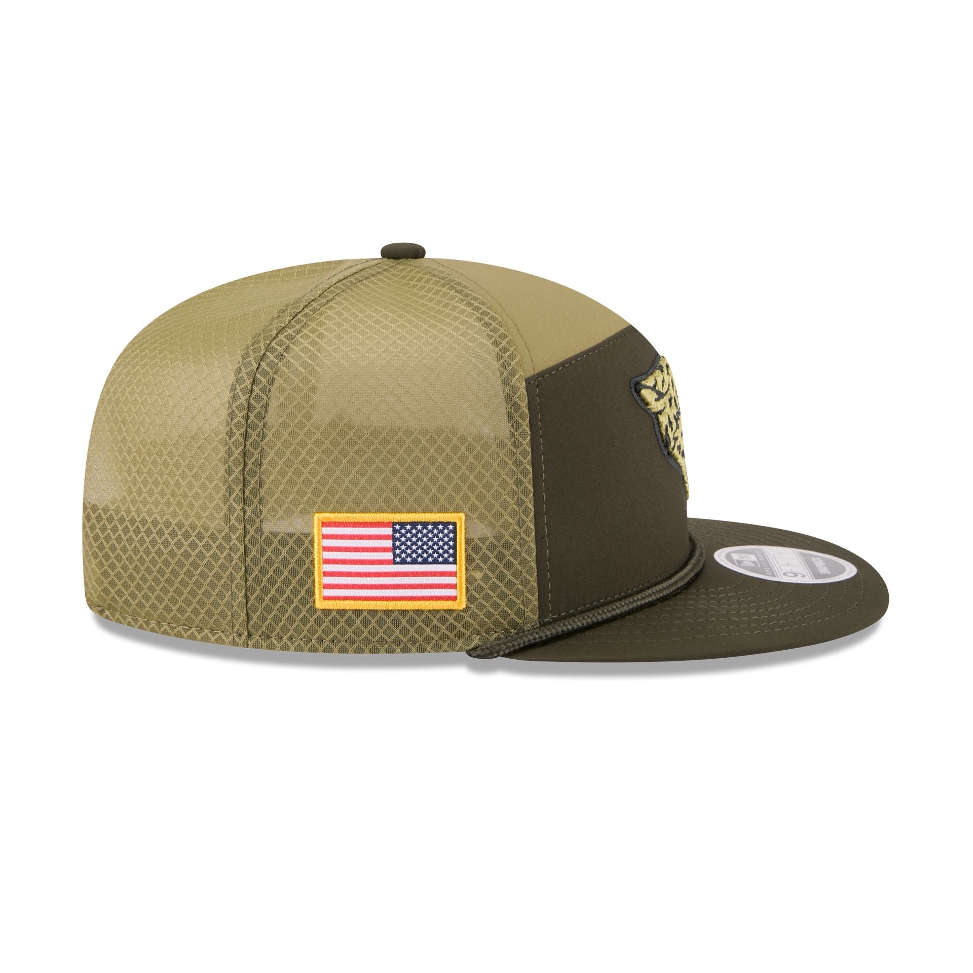 Jacksonville Jaguars 2025 Salute to Service Split Panel 9FIFTY Trucker Hat