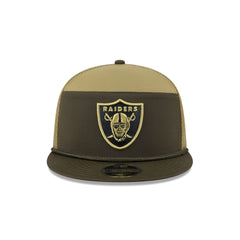 Las Vegas Raiders 2025 Salute to Service Split Panel 9FIFTY Trucker Hat