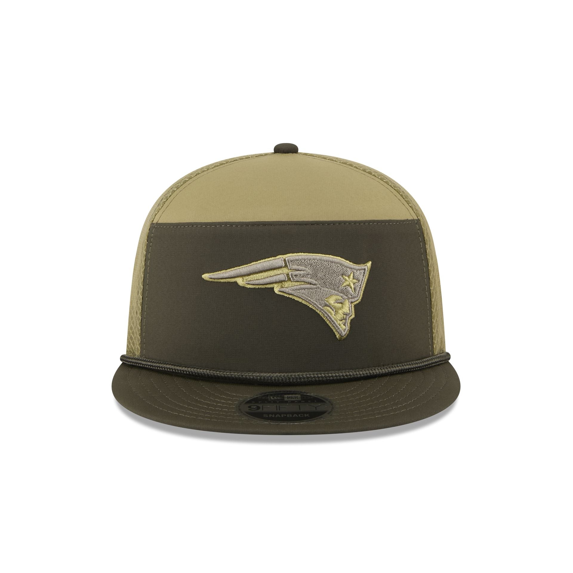New England Patriots 2025 Salute to Service Split Panel 9FIFTY Trucker Hat