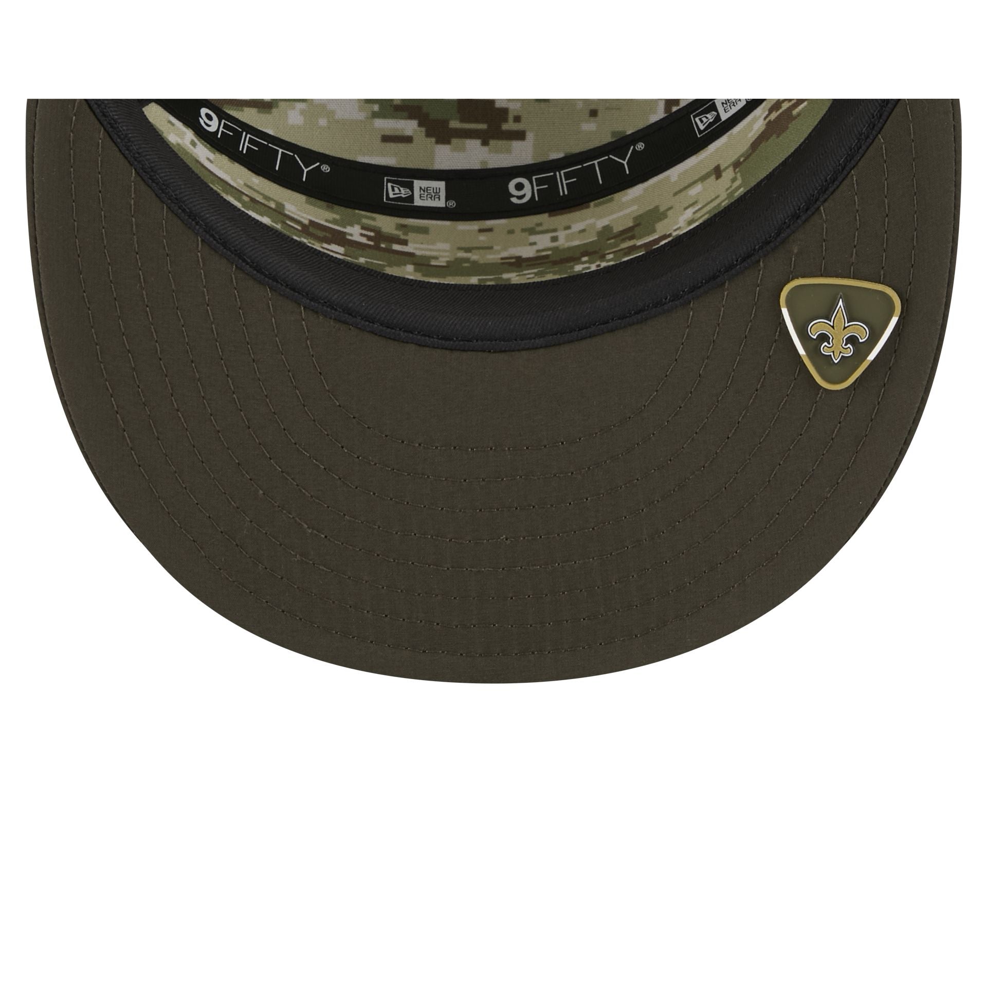 New Orleans Saints 2025 Salute to Service Split Panel 9FIFTY Trucker Hat