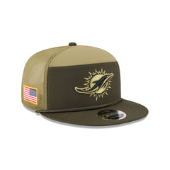 Miami Dolphins 2025 Salute to Service Split Panel 9FIFTY Trucker Hat