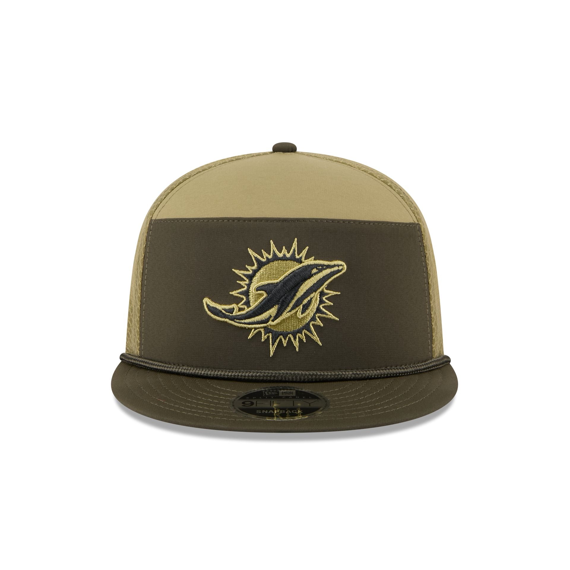 Miami Dolphins 2025 Salute to Service Split Panel 9FIFTY Trucker Hat