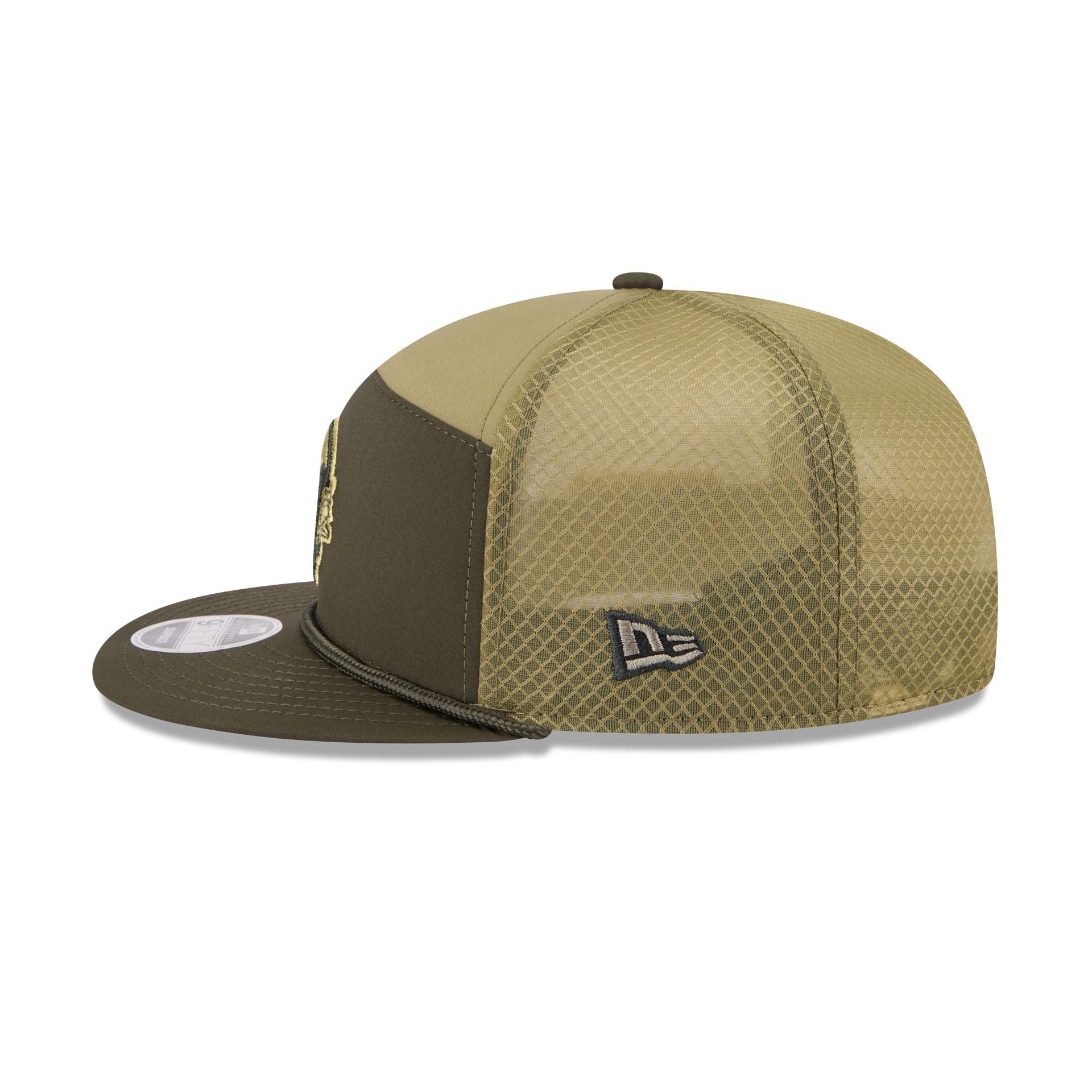 Minnesota Vikings 2025 Salute to Service Split Panel 9FIFTY Trucker Hat
