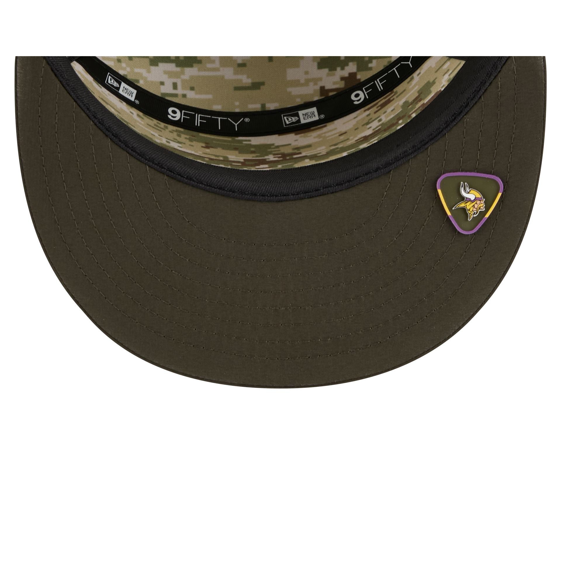 Minnesota Vikings 2025 Salute to Service Split Panel 9FIFTY Trucker Hat