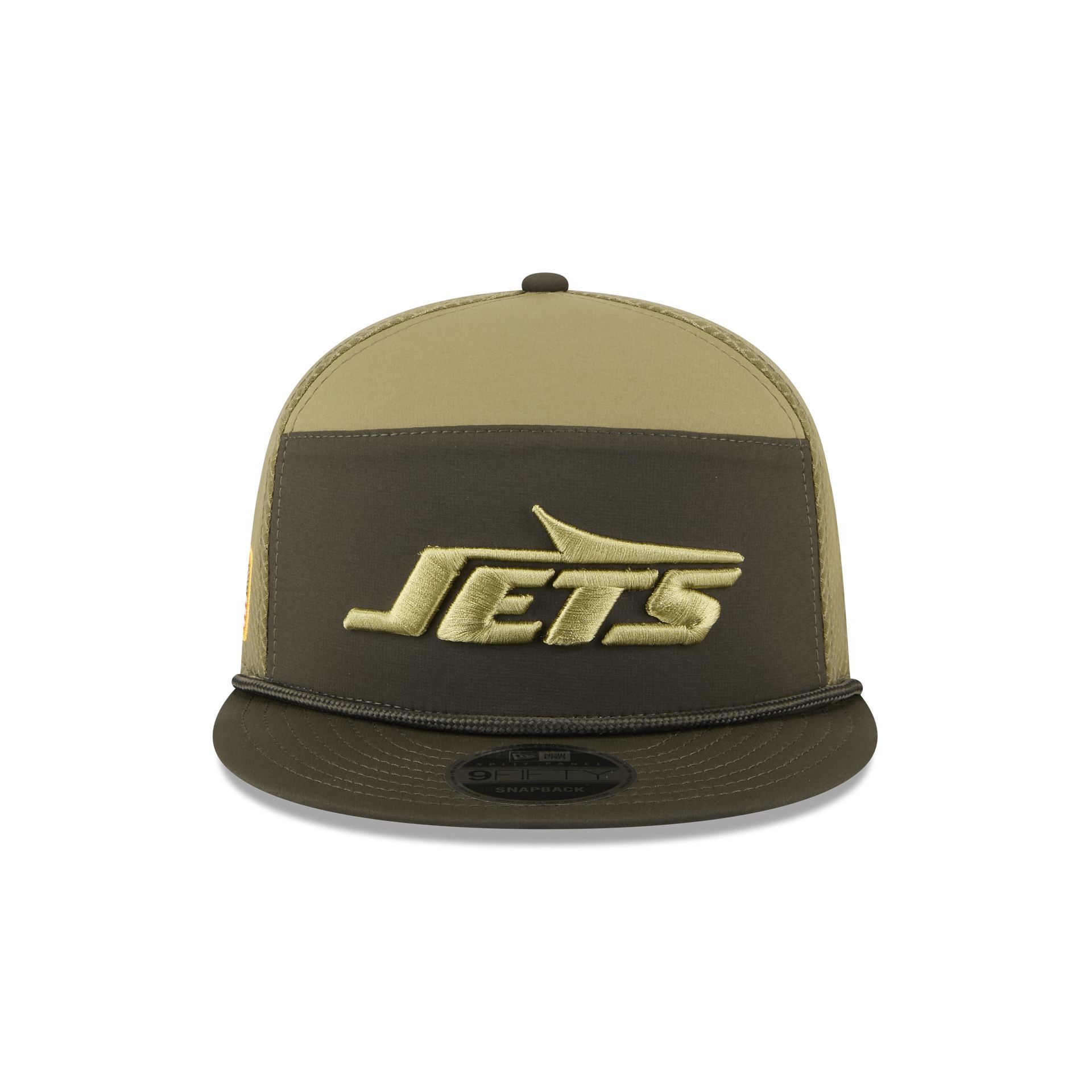New York Jets 2025 Salute to Service Split Panel 9FIFTY Trucker Hat
