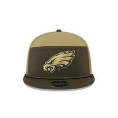 Philadelphia Eagles 2025 Salute to Service Split Panel 9FIFTY Trucker Hat