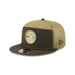 Pittsburgh Steelers 2025 Salute to Service Split Panel 9FIFTY Trucker Hat