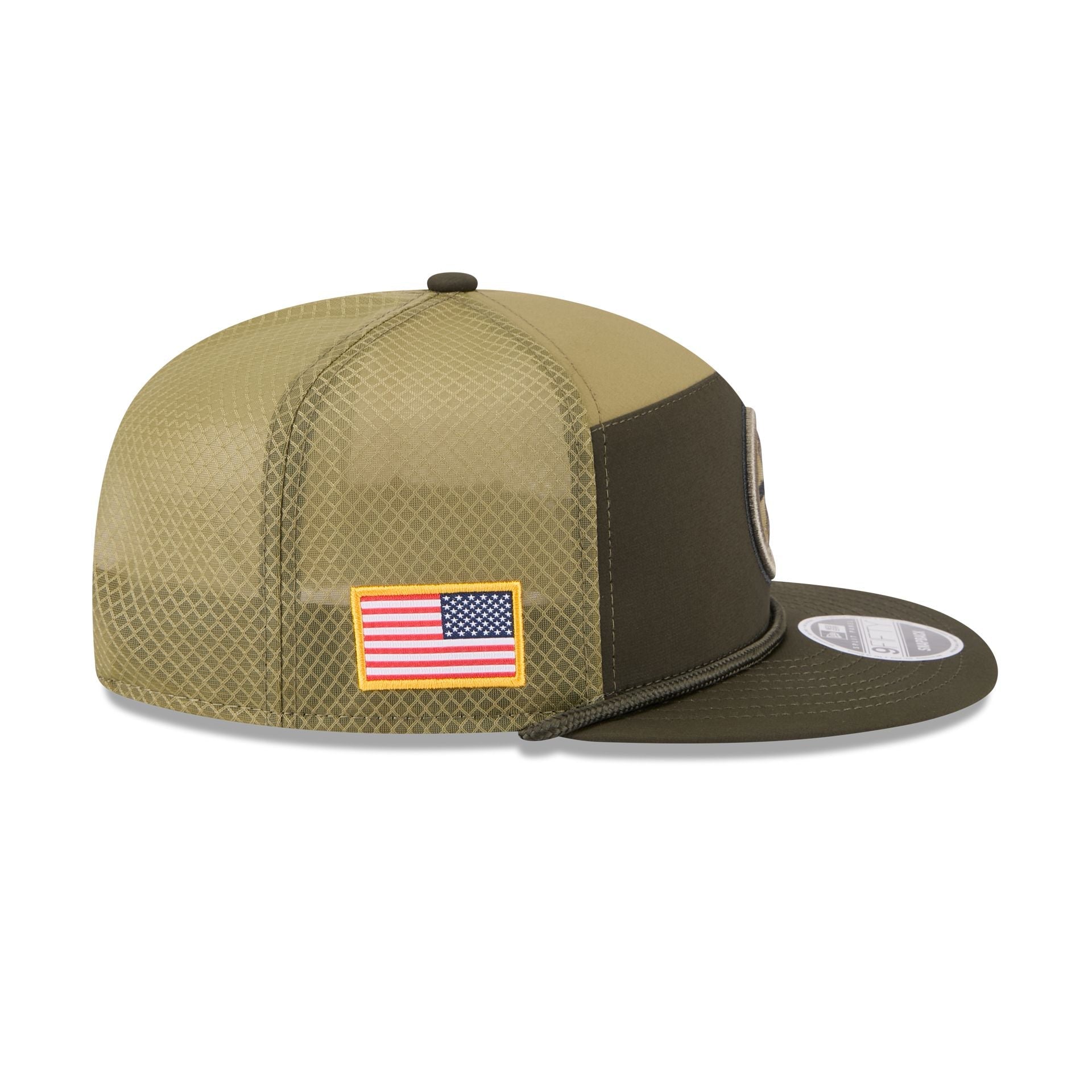 Pittsburgh Steelers 2025 Salute to Service Split Panel 9FIFTY Trucker Hat
