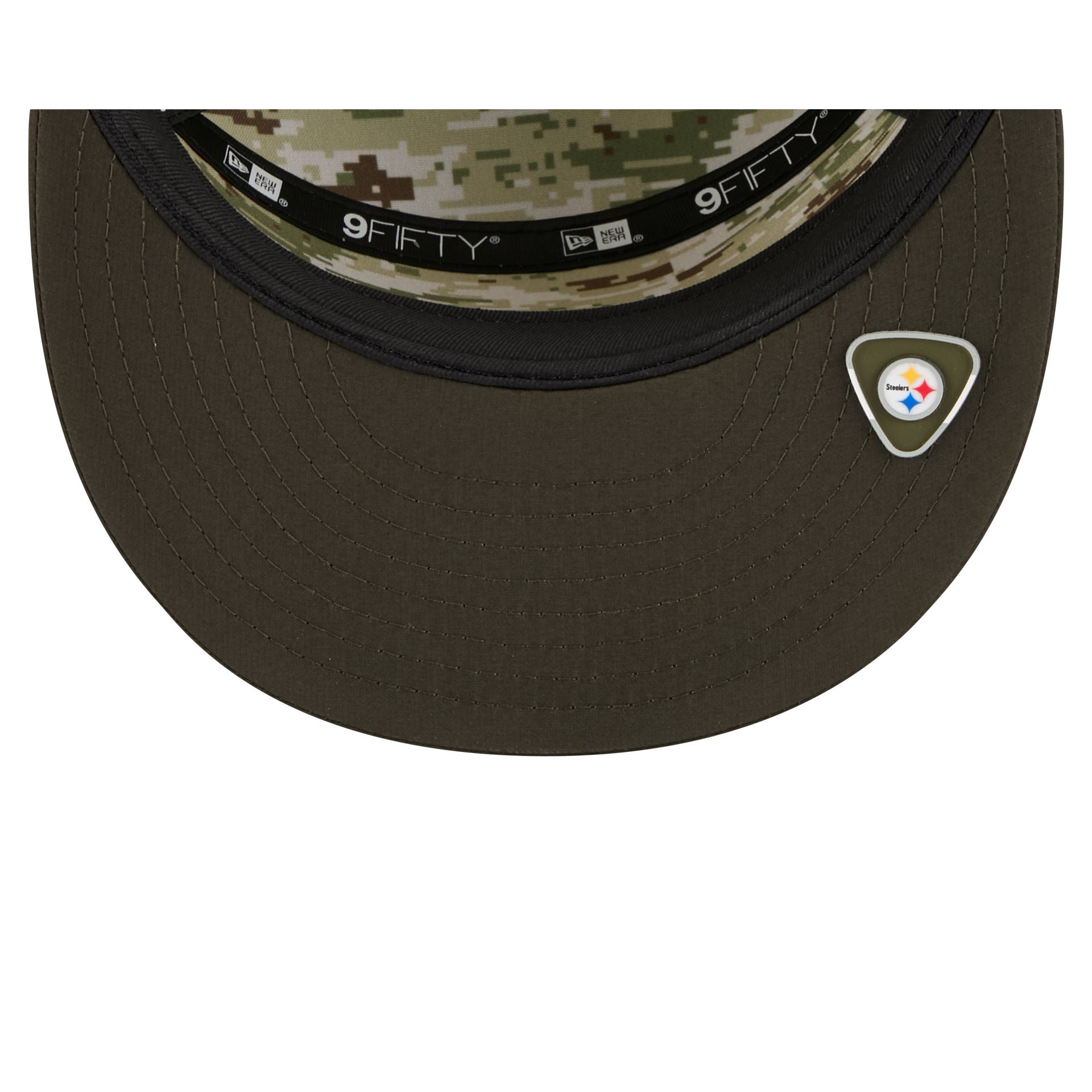 Pittsburgh Steelers 2025 Salute to Service Split Panel 9FIFTY Trucker Hat