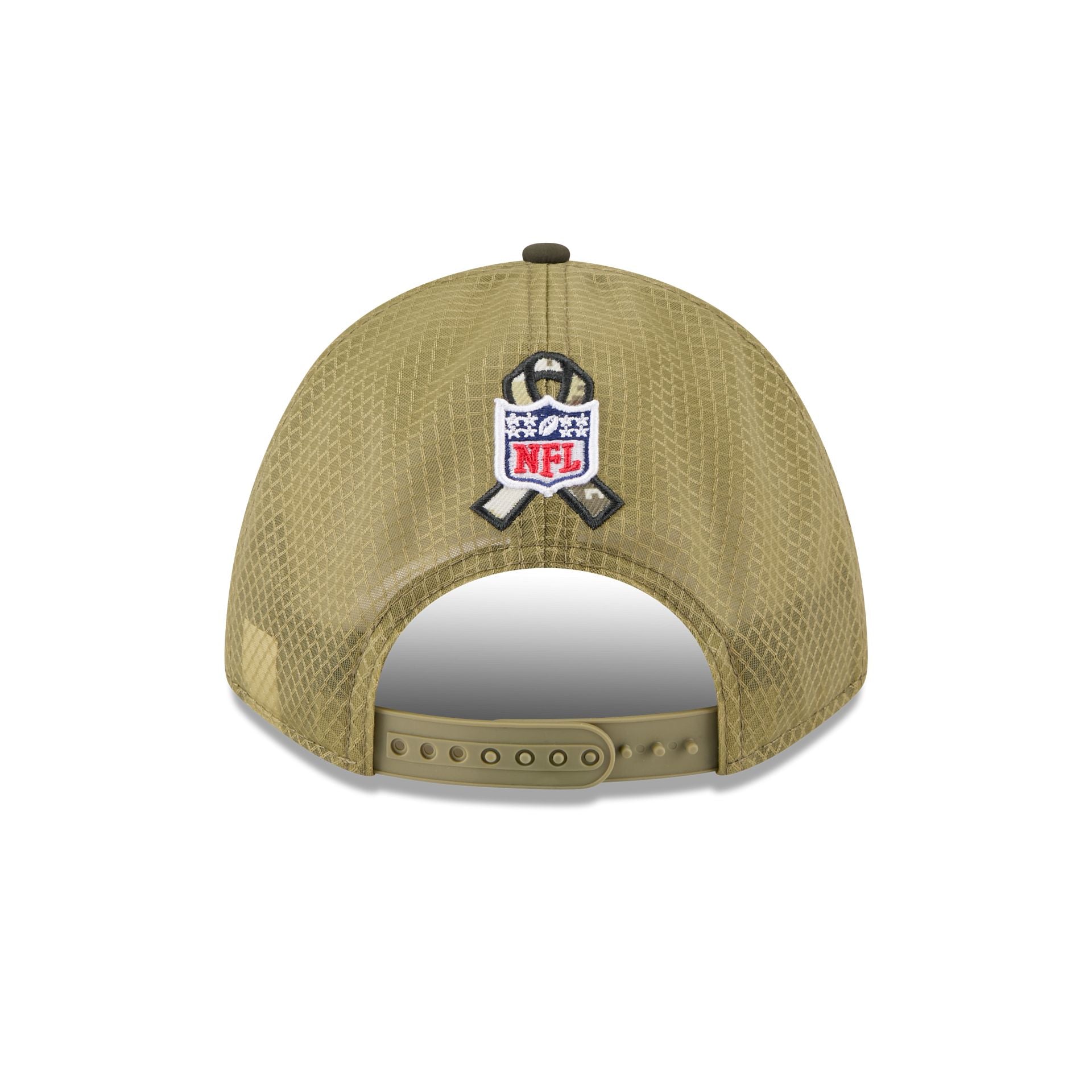 Green Bay Packers 2025 Salute to Service 9FORTY M-Crown A-Frame Trucker Hat