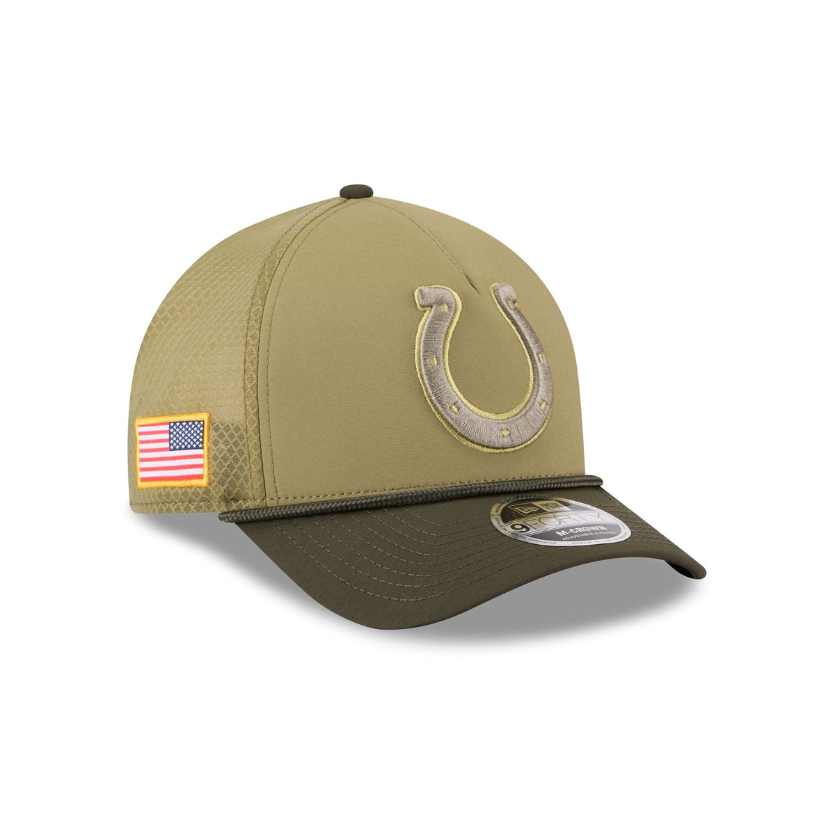 Indianapolis Colts 2025 Salute to Service 9FORTY M-Crown A-Frame Trucker Hat