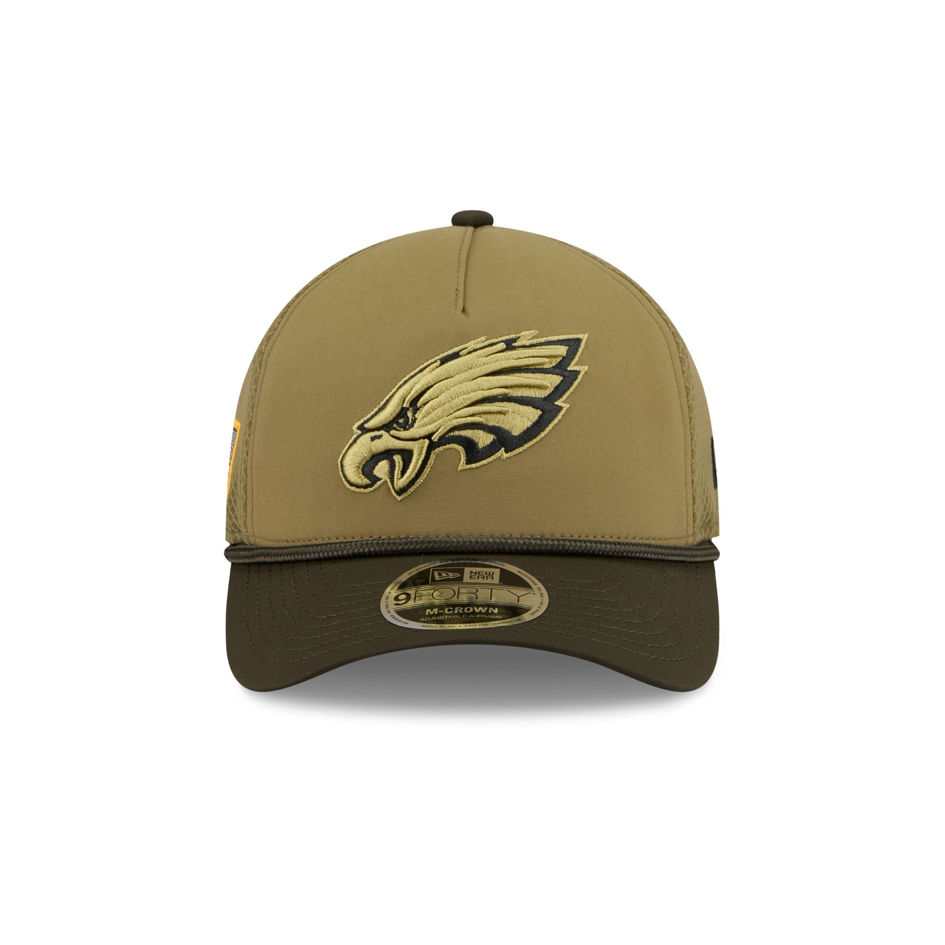 Philadelphia Eagles 2025 Salute to Service 9FORTY M-Crown A-Frame Trucker Hat