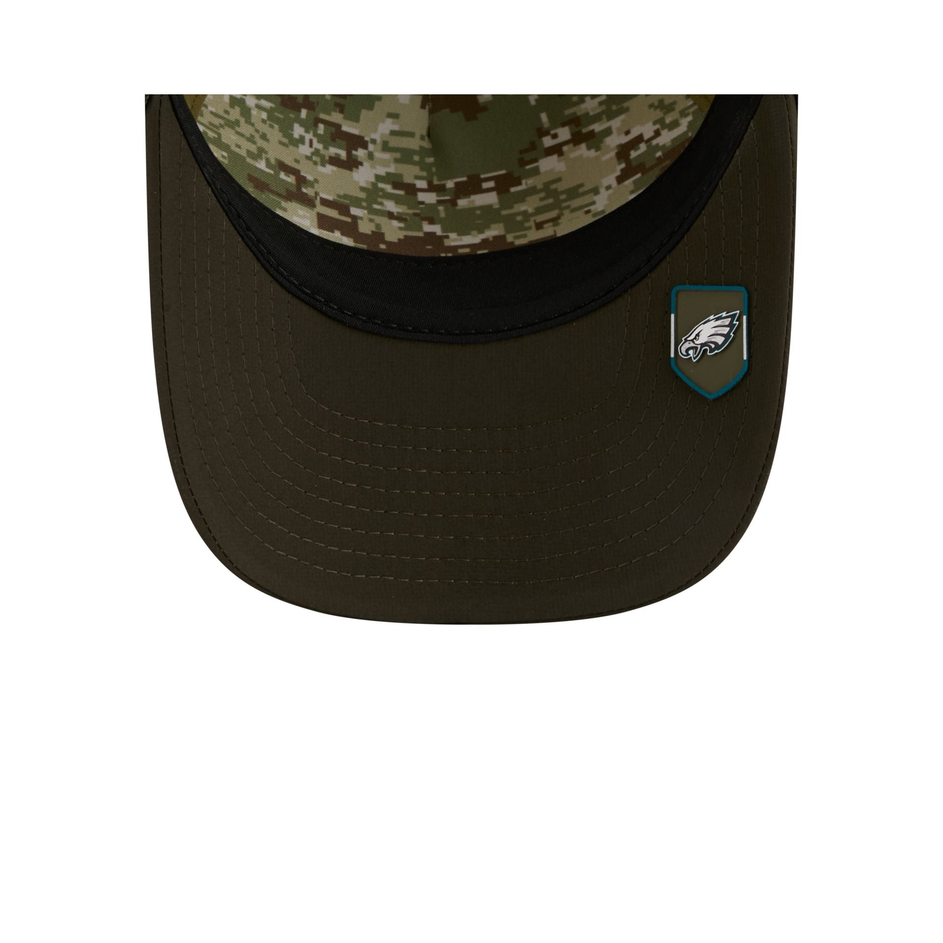 Philadelphia Eagles 2025 Salute to Service 9FORTY M-Crown A-Frame Trucker Hat