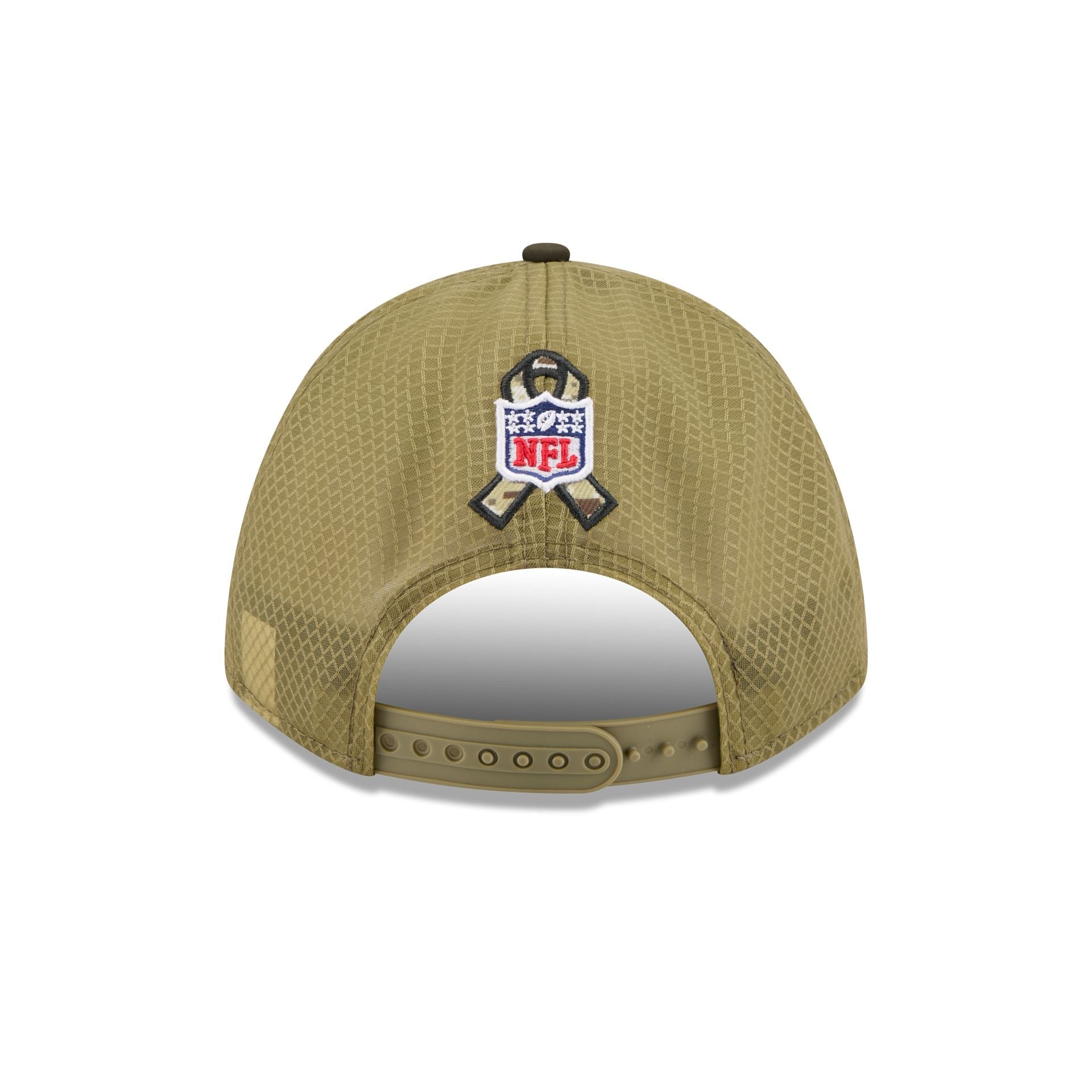 Los Angeles Rams 2025 Salute to Service 9FORTY M-Crown A-Frame Trucker Hat