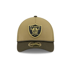 Las Vegas Raiders 2025 Salute to Service 9FORTY M-Crown A-Frame Trucker Hat
