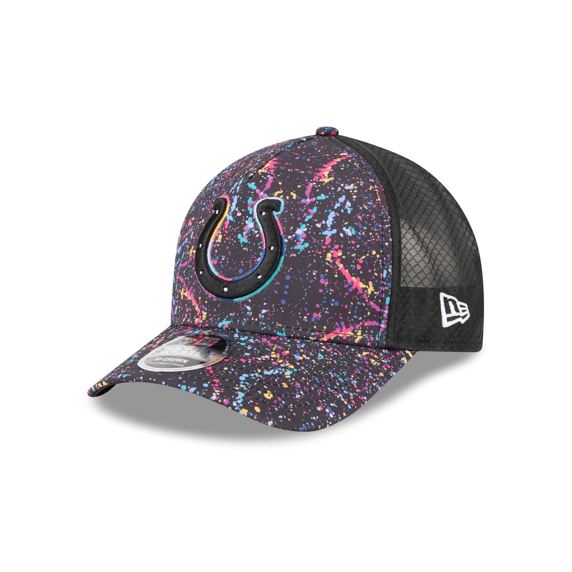 Indianapolis Colts 2025 Crucial Catch 9FORTY M-Crown A-Frame Trucker Hat