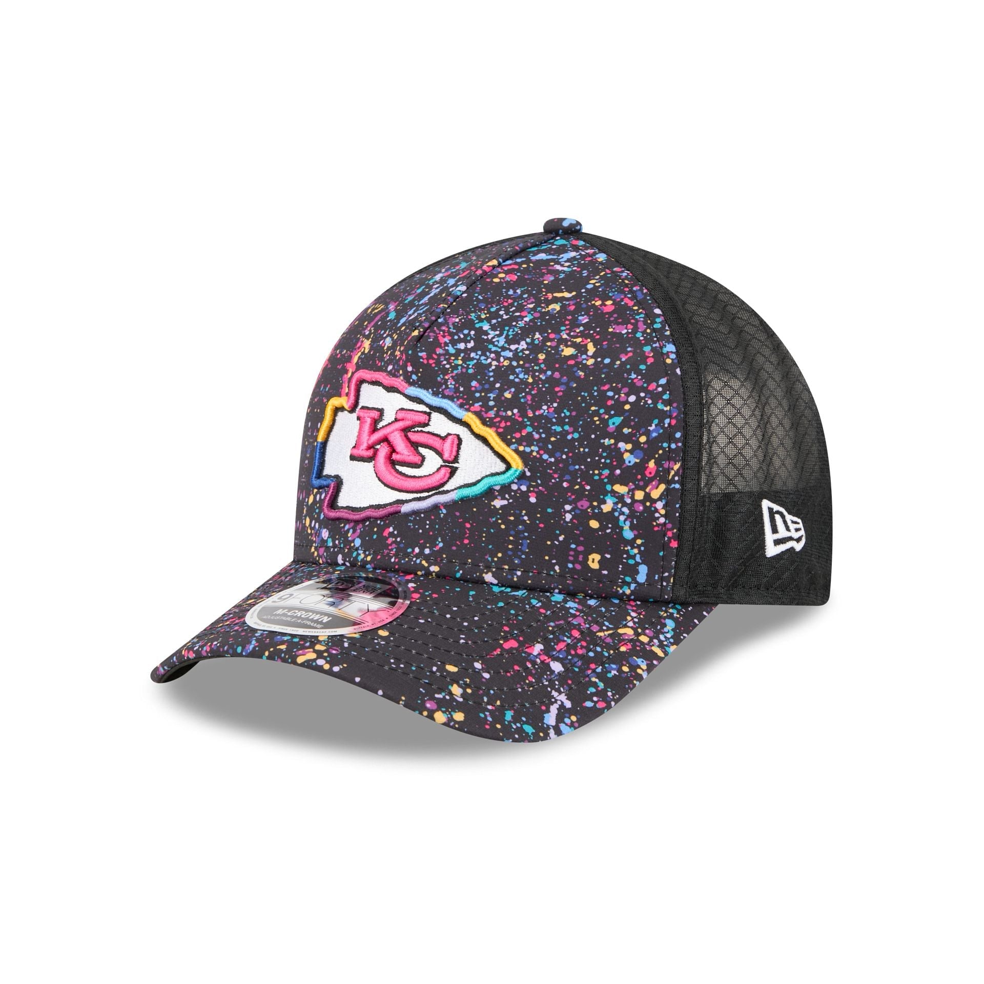Kansas City Chiefs 2025 Crucial Catch 9FORTY M-Crown A-Frame Trucker Hat
