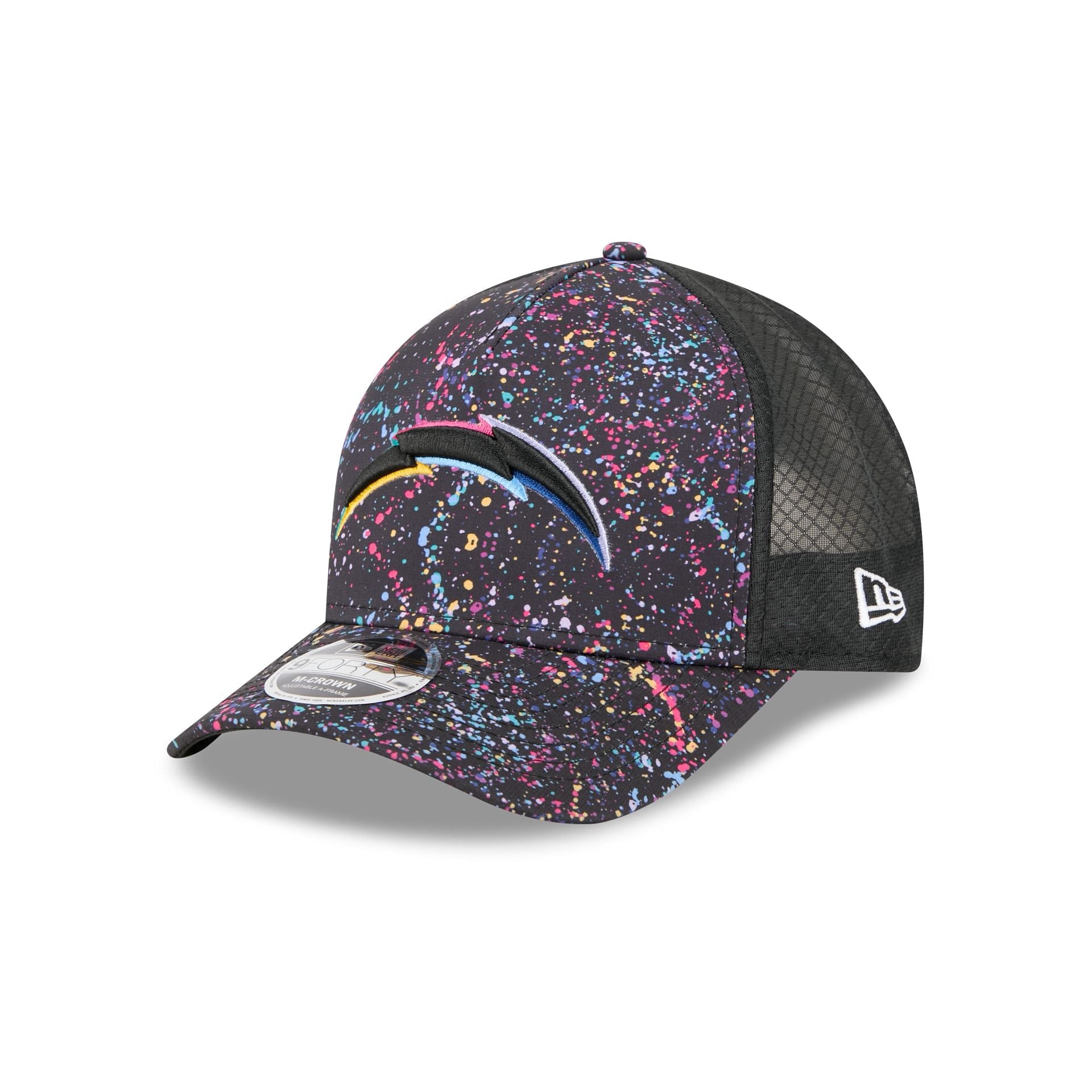 Los Angeles Chargers 2025 Crucial Catch 9FORTY M-Crown A-Frame Trucker Hat