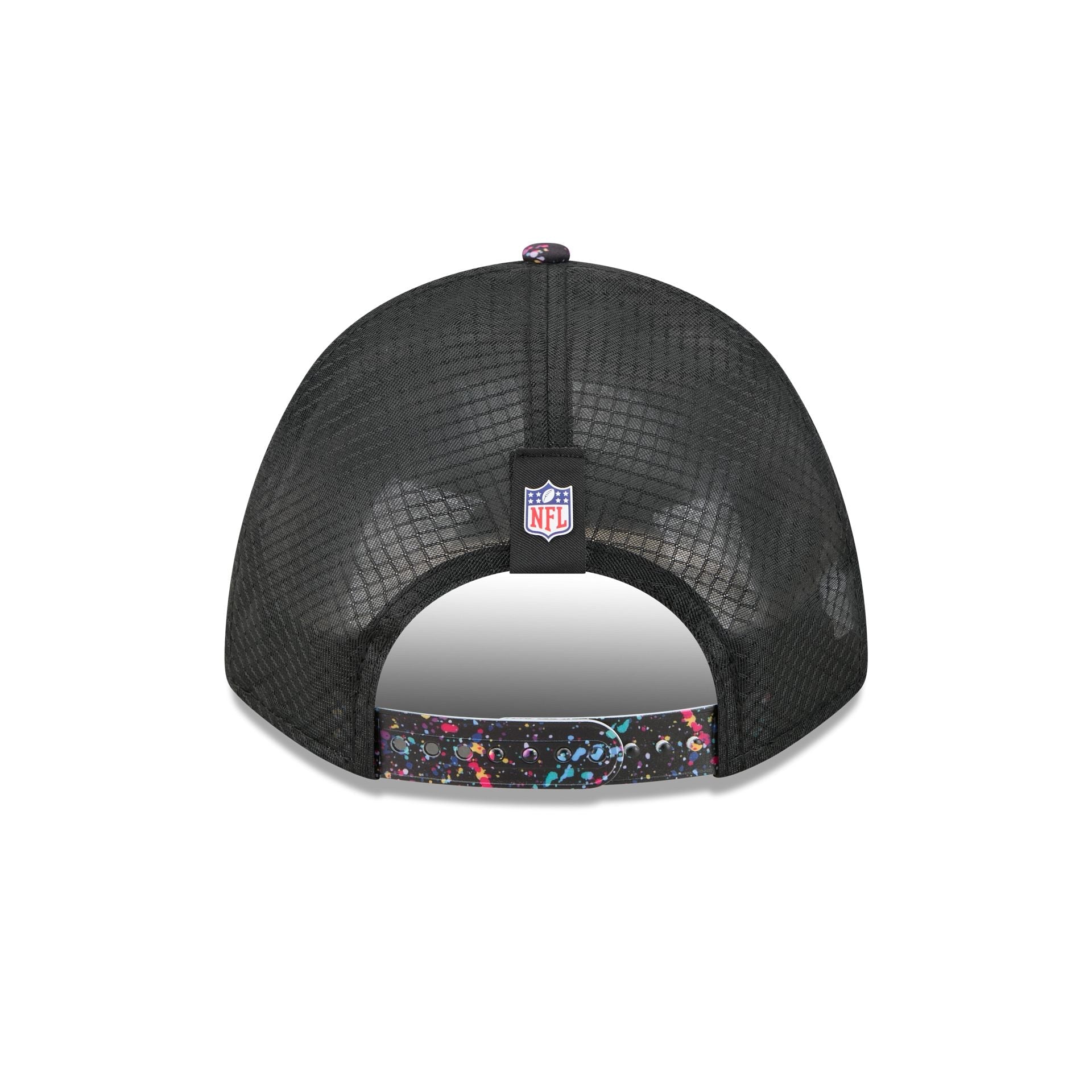 New England Patriots 2025 Crucial Catch 9FORTY M-Crown A-Frame Trucker Hat